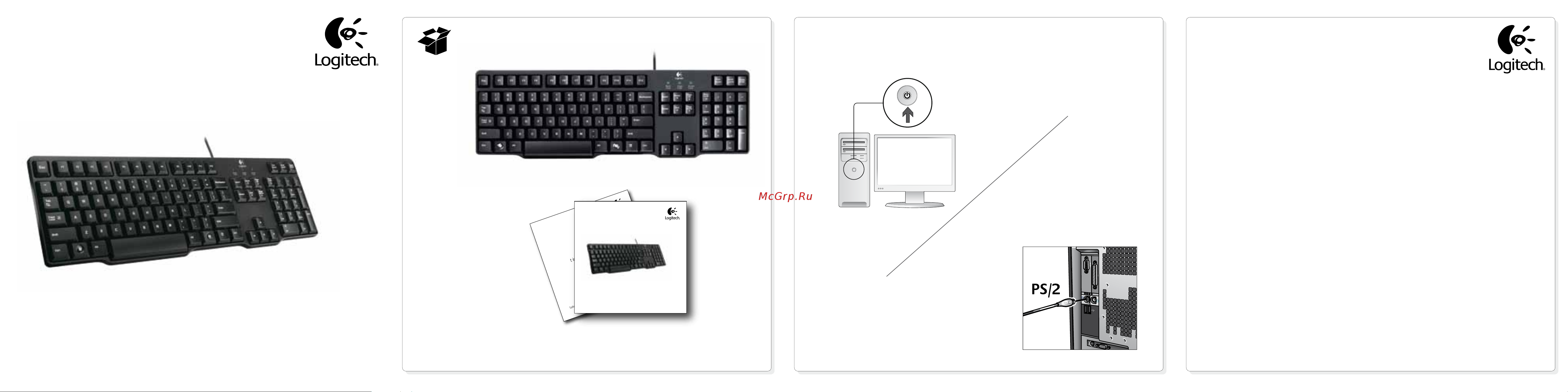 Logitech Classic Keyboard K100 (920-003200) Руководство по эксплуатации онлайн