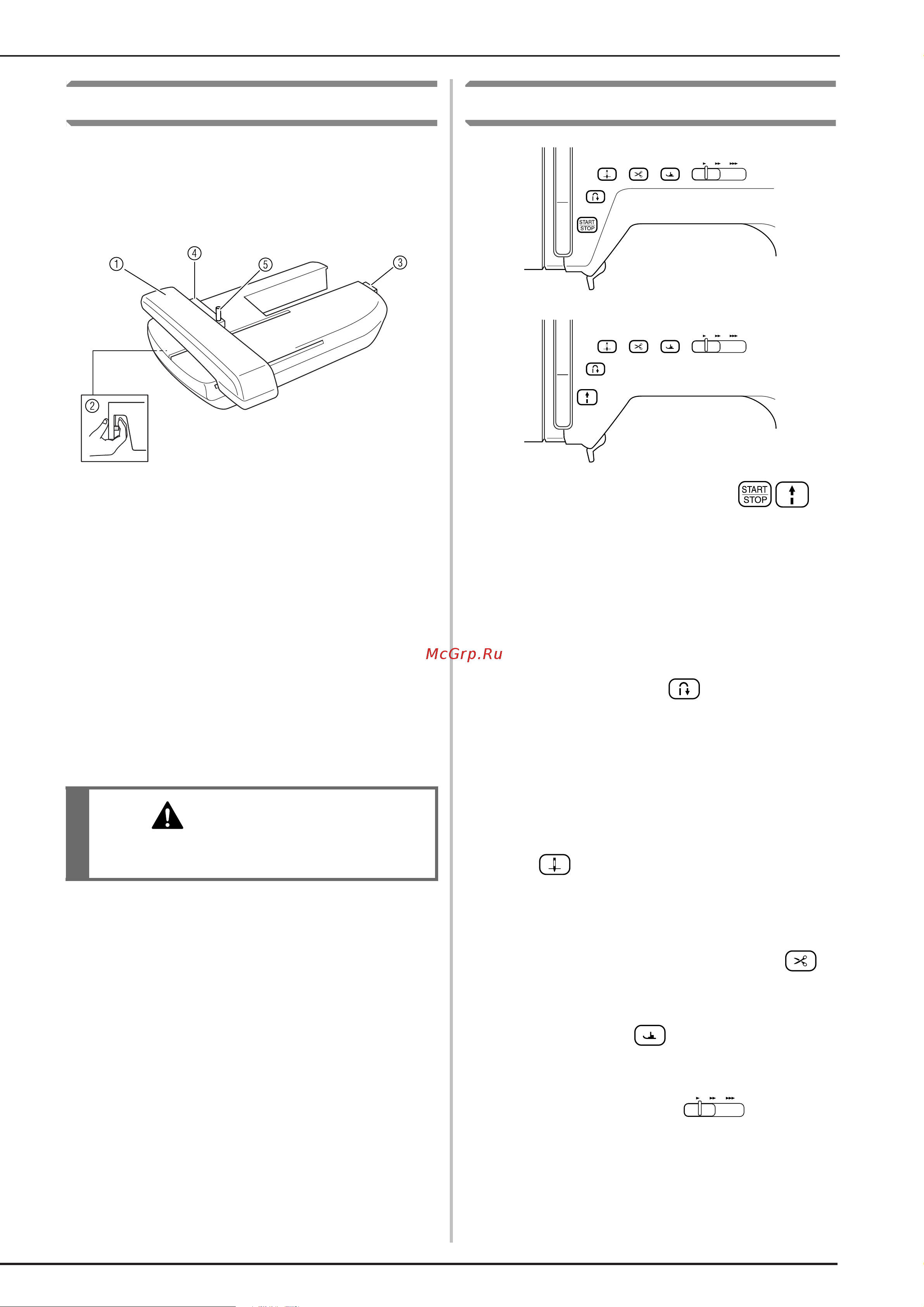 Brother NV 2200 [11/220] Внимание