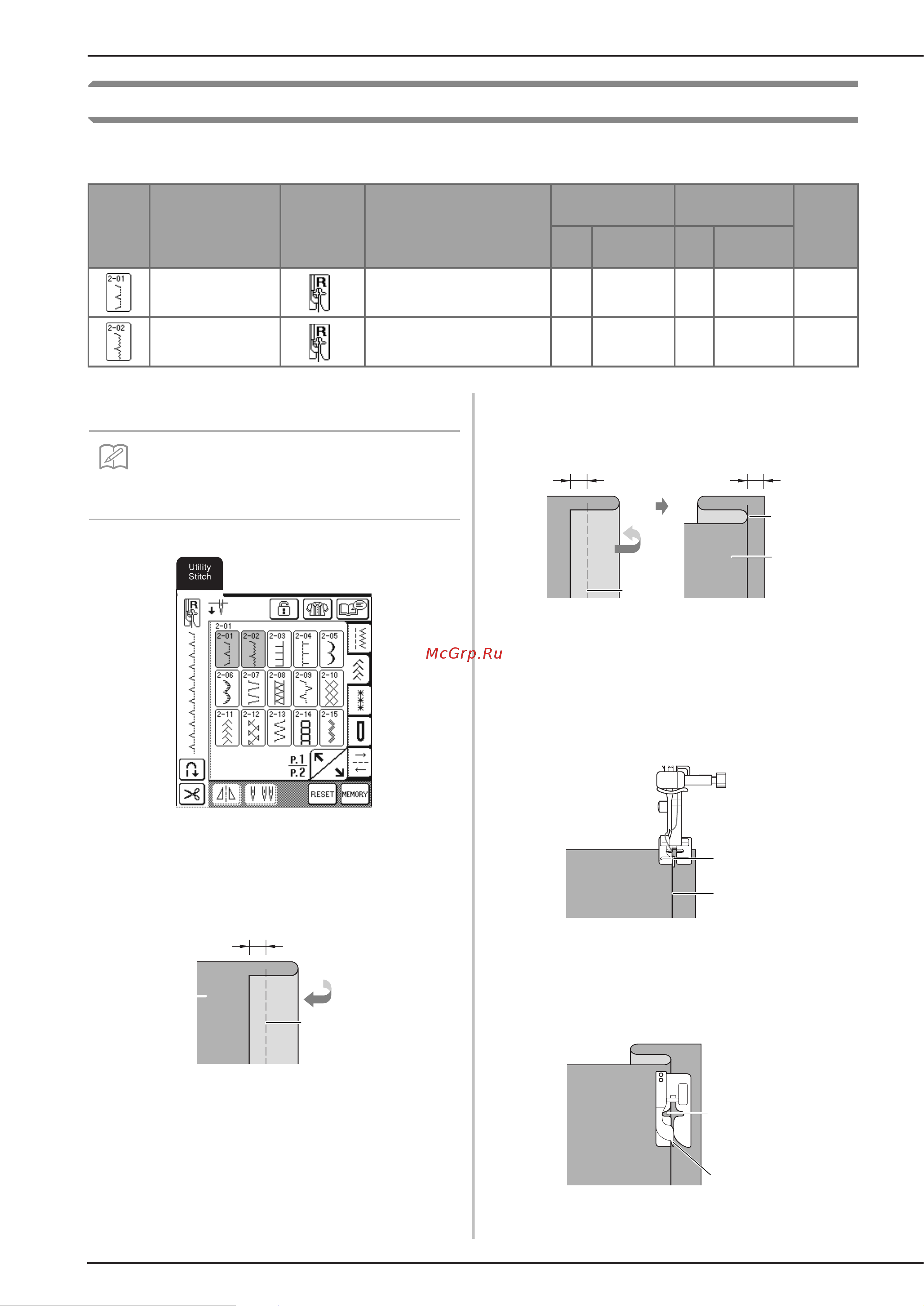 Brother NV 2200 [76/220] Потайные строчки мережки