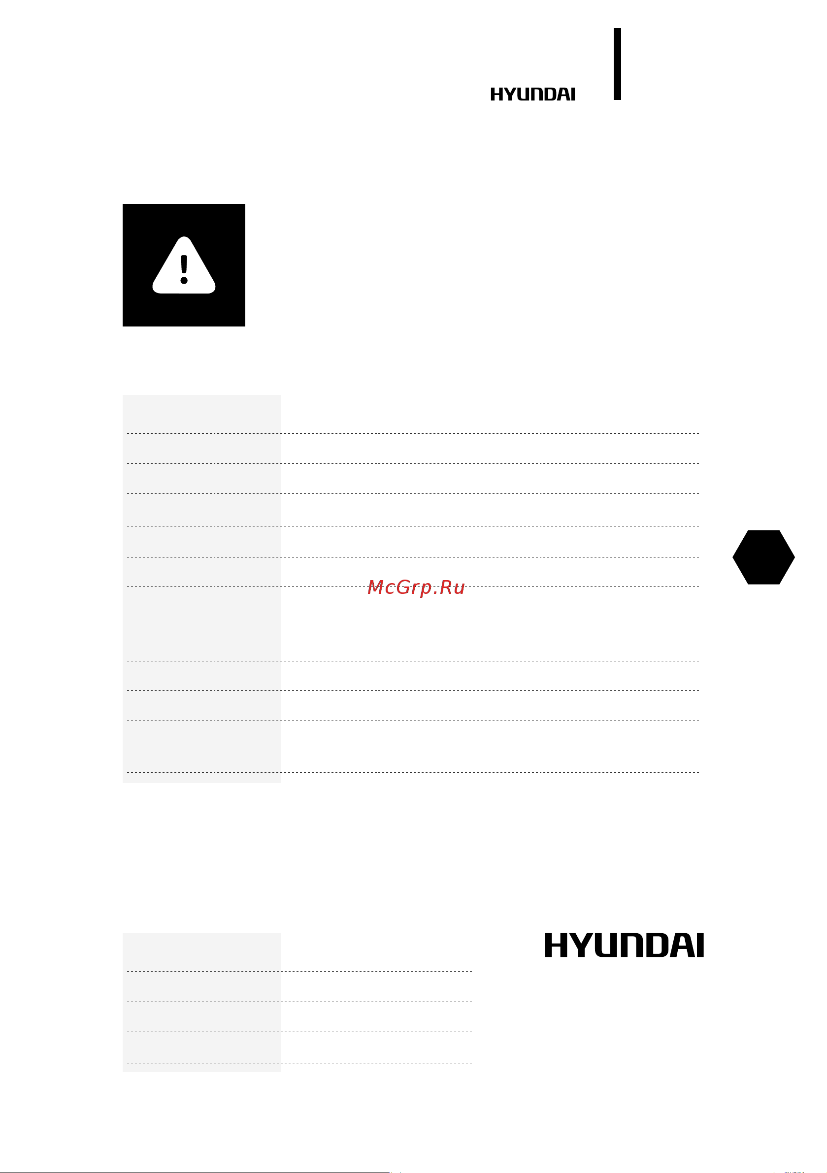 Hyundai Home Assistant TX DEH1 [27/36] Внимание