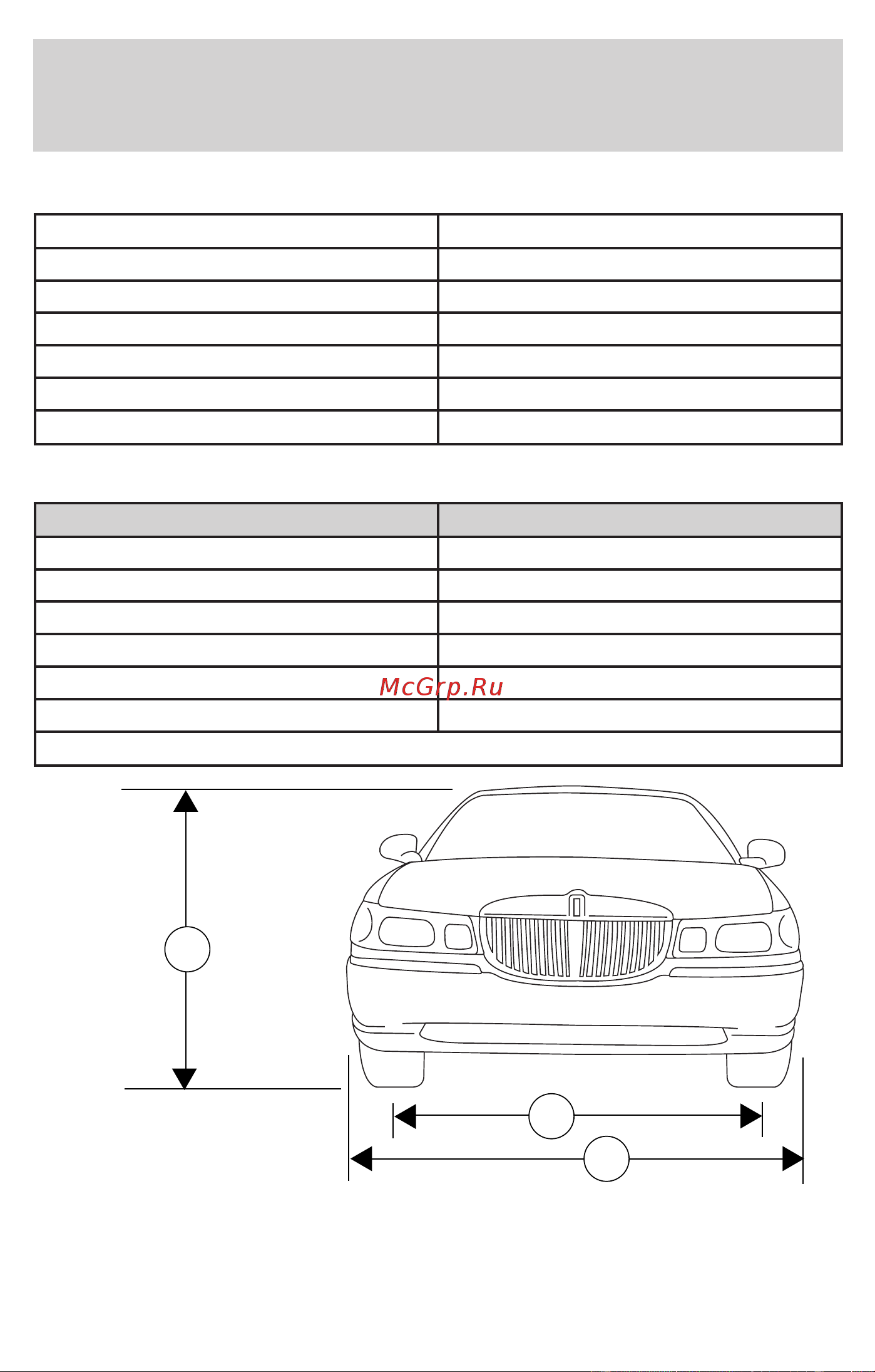 Lincoln Town Car (2002) [230/248] Maintenance and specifications