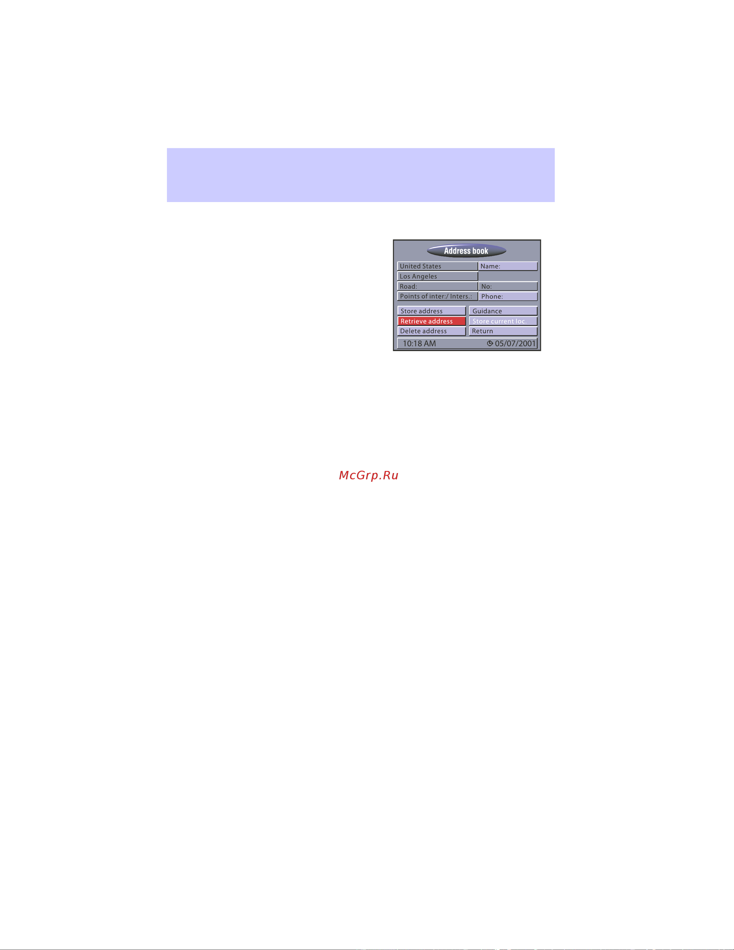Lincoln Navigator (2002) Navigation System [24/48] Address book
