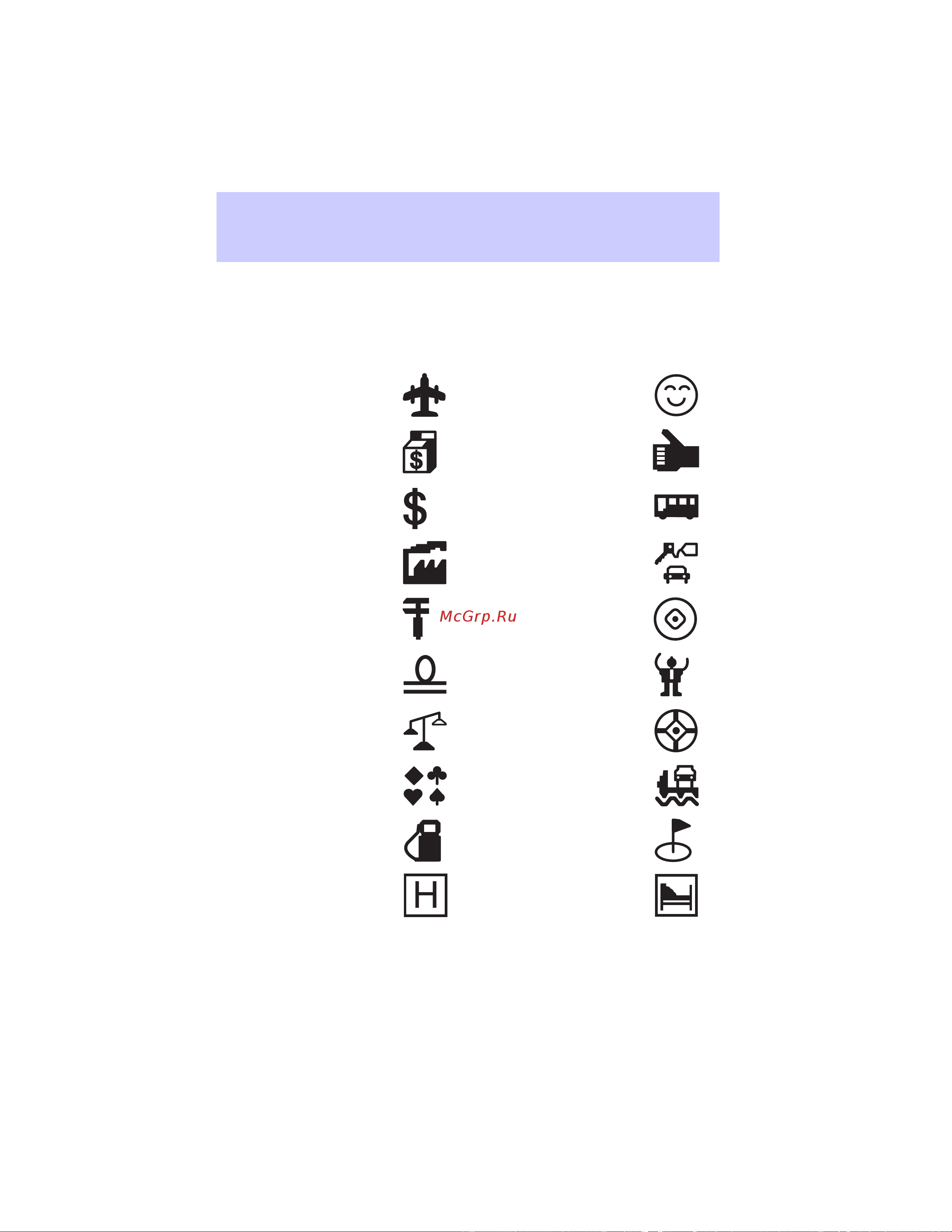 Lincoln Navigator (2002) Navigation System [40/48] Digital road map symbols