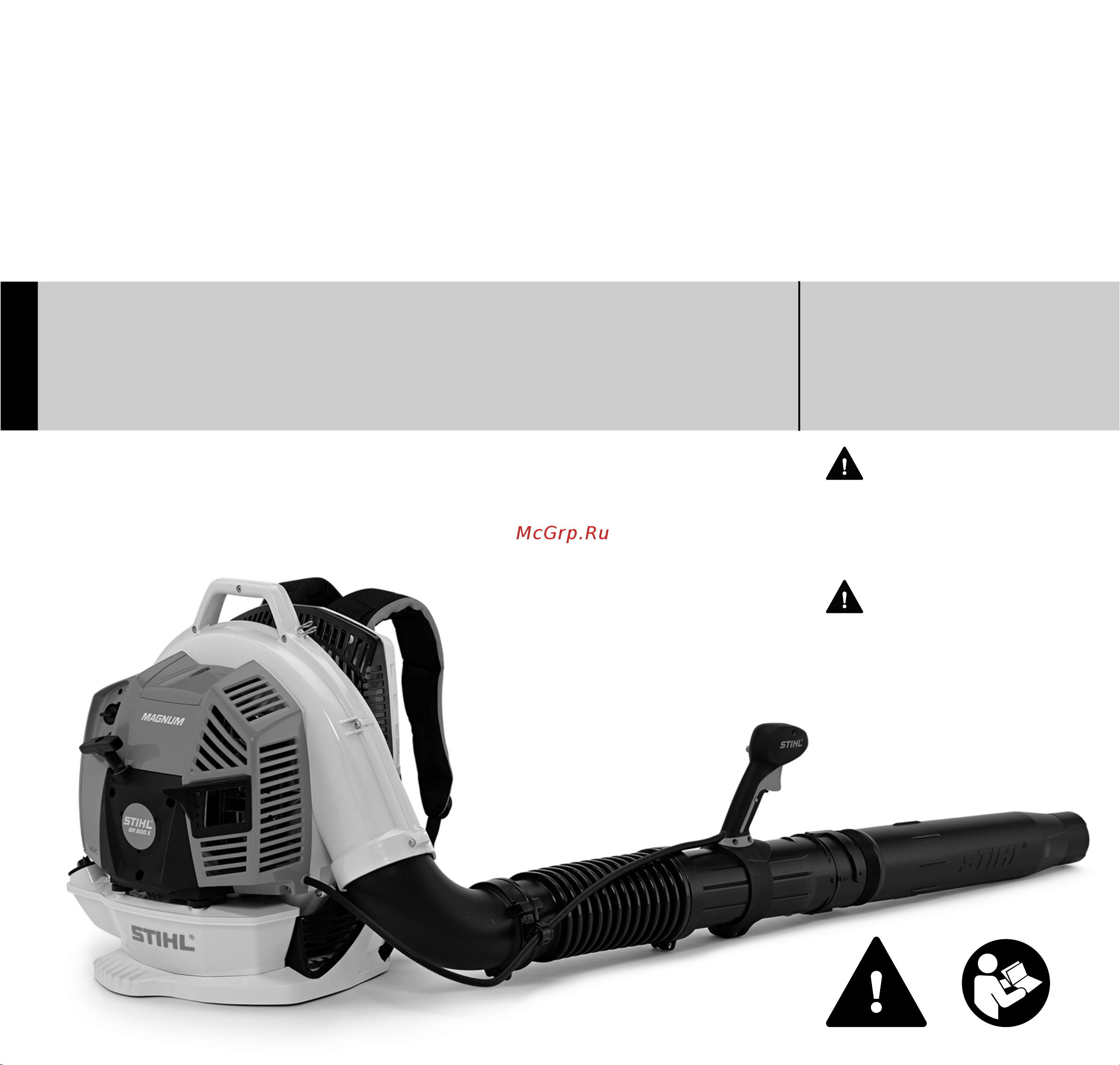 Stihl BR 800 Руководство по эксплуатации онлайн