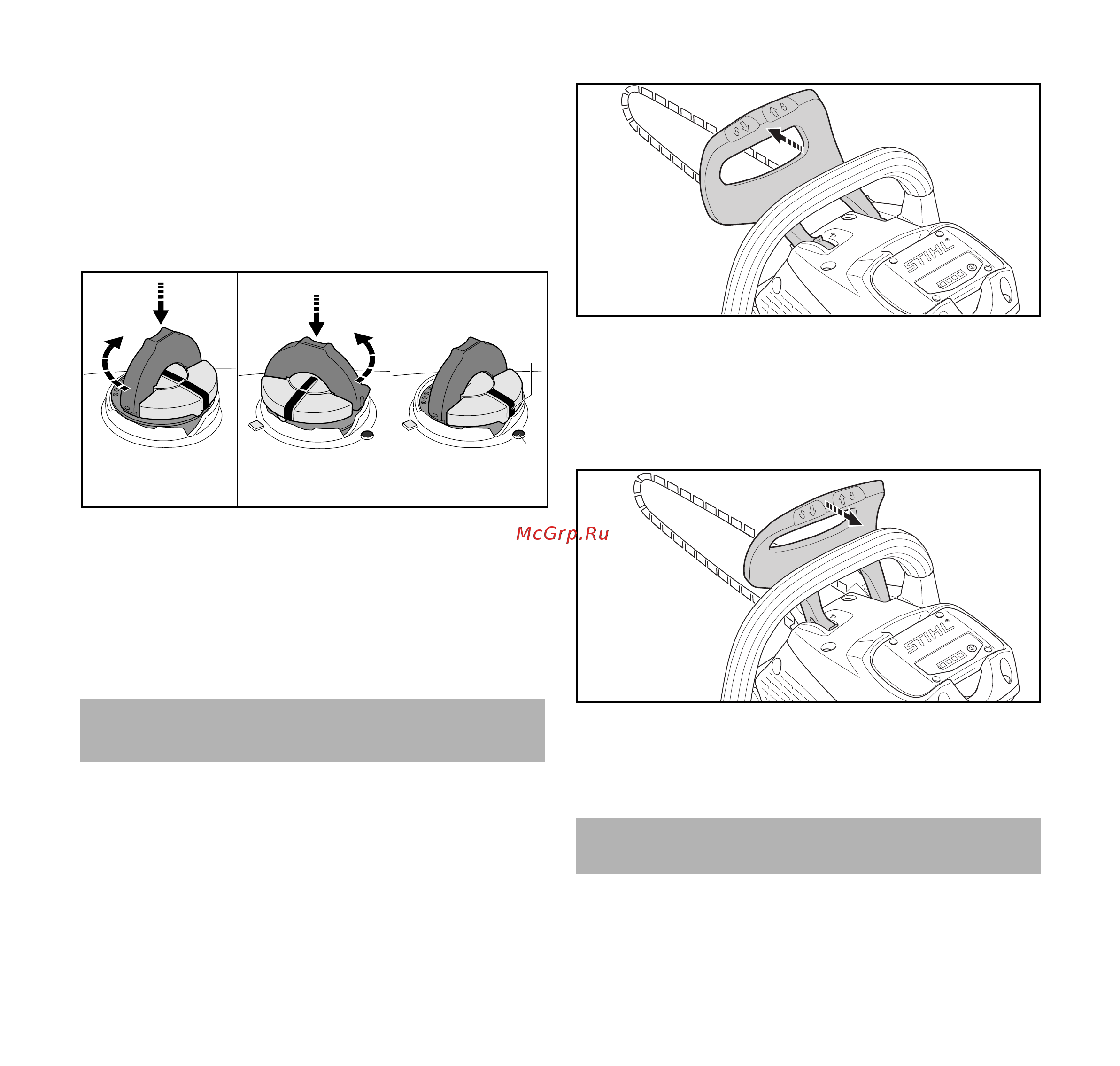 Stihl MSA 220 14 [63/216] Engaging and disengaging the chain brake