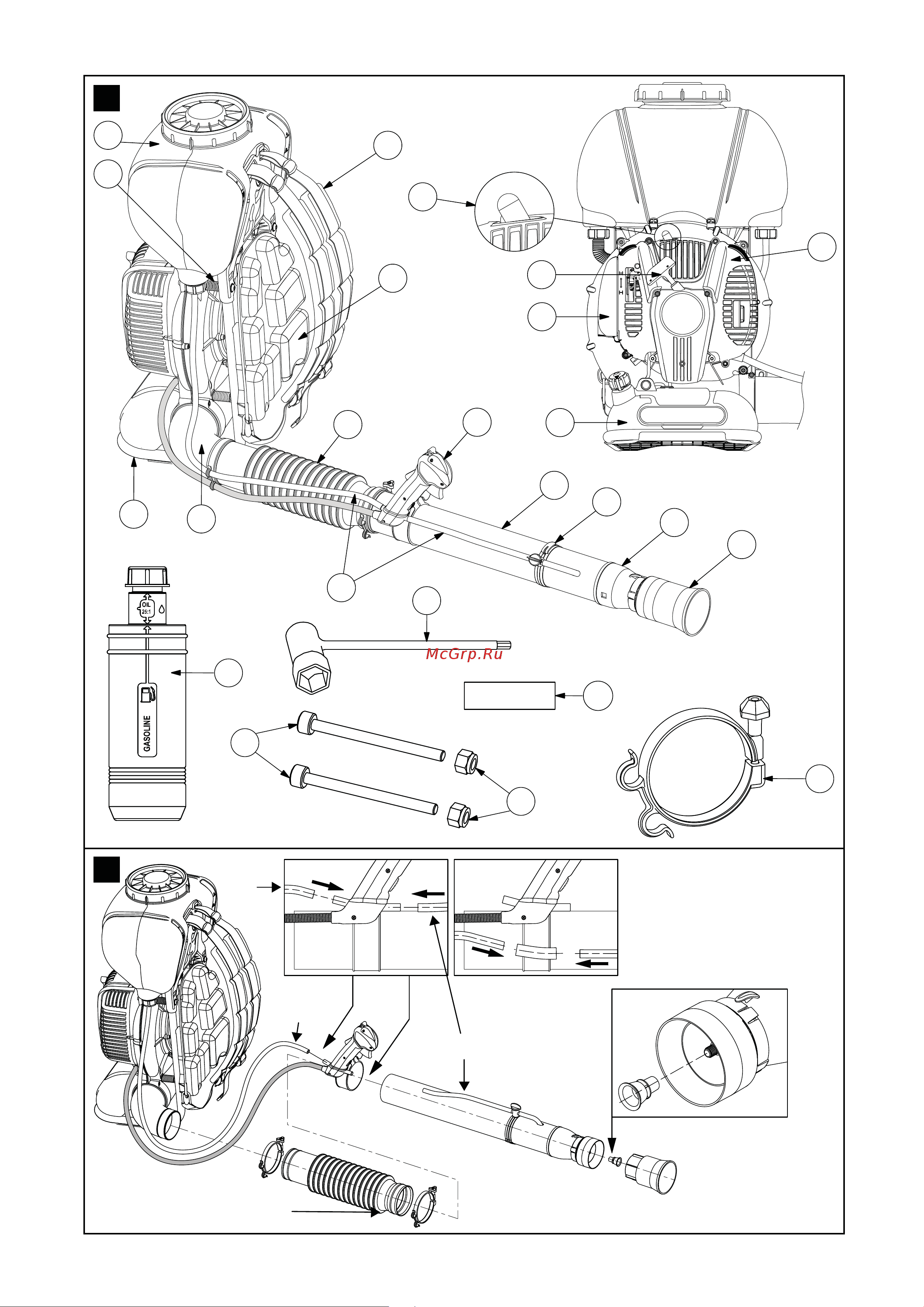 Oleo-Mac MB90 Руководство по эксплуатации онлайн [2/39] 779250