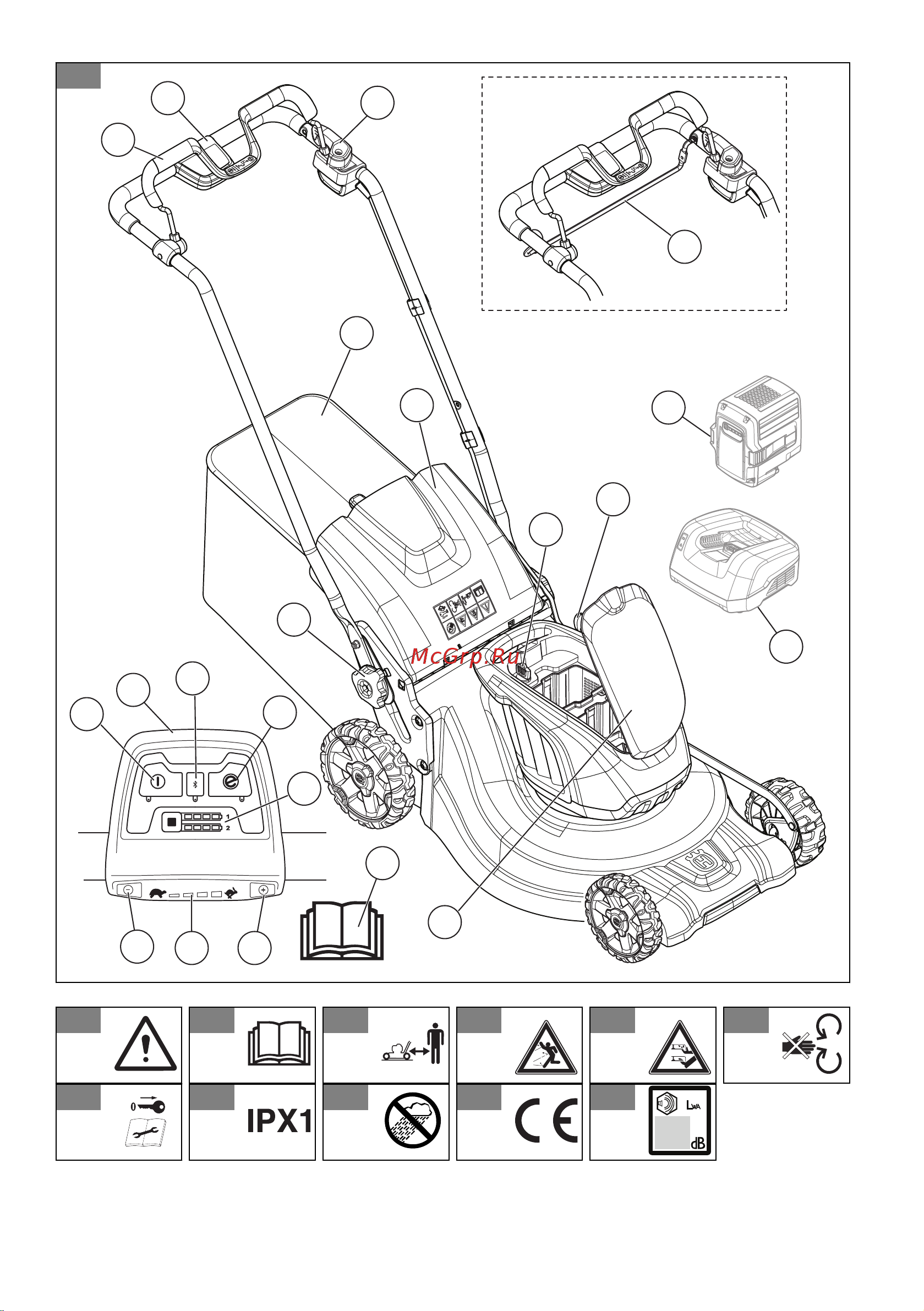 Husqvarna LC347VLi Руководство по эксплуатации онлайн [2/348] 779289