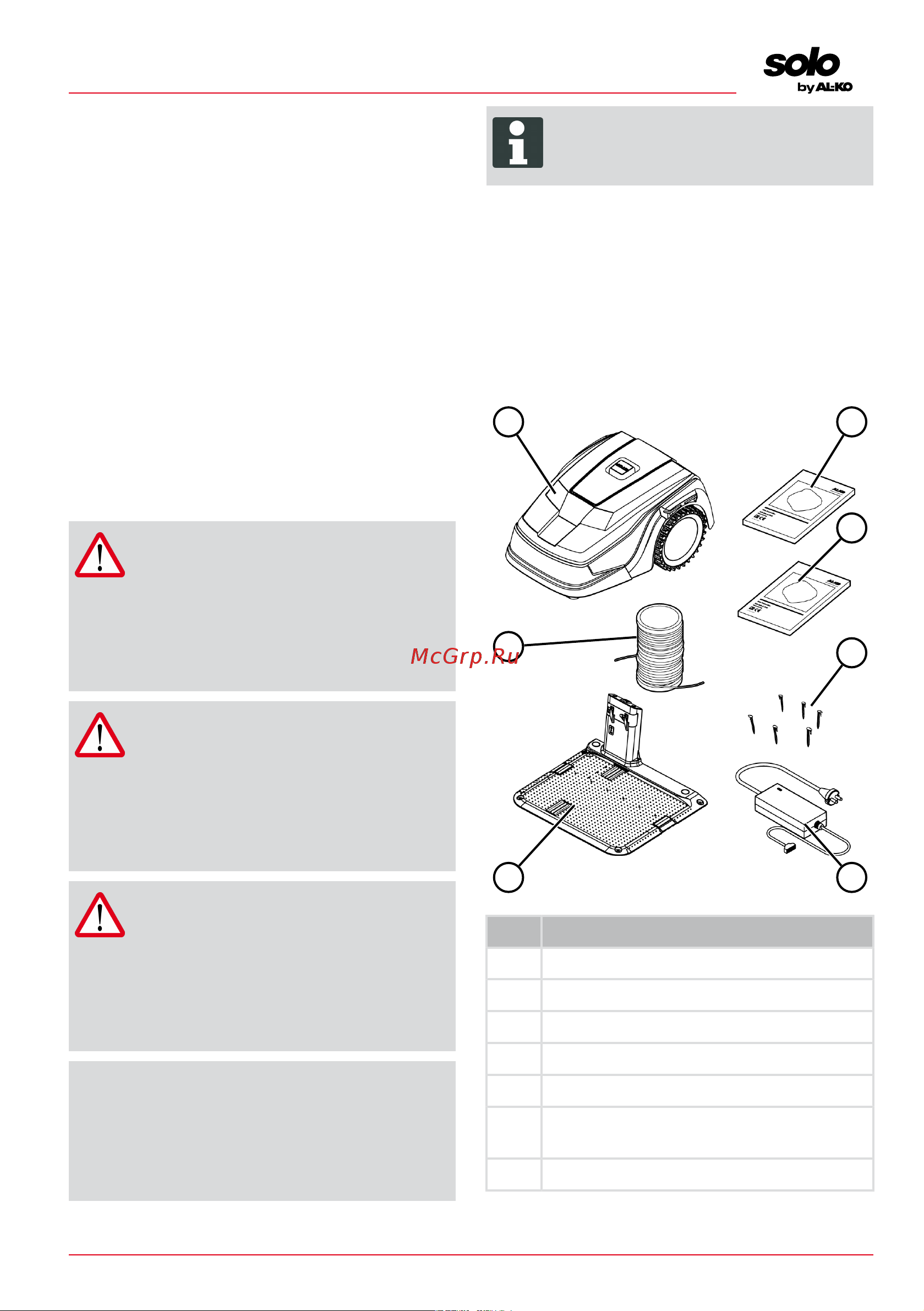 Al-Ko Robolinho 700 E [39/448] Caution denotes a potentially dan gerous situation which can result in minor or moderate injury if not avoided