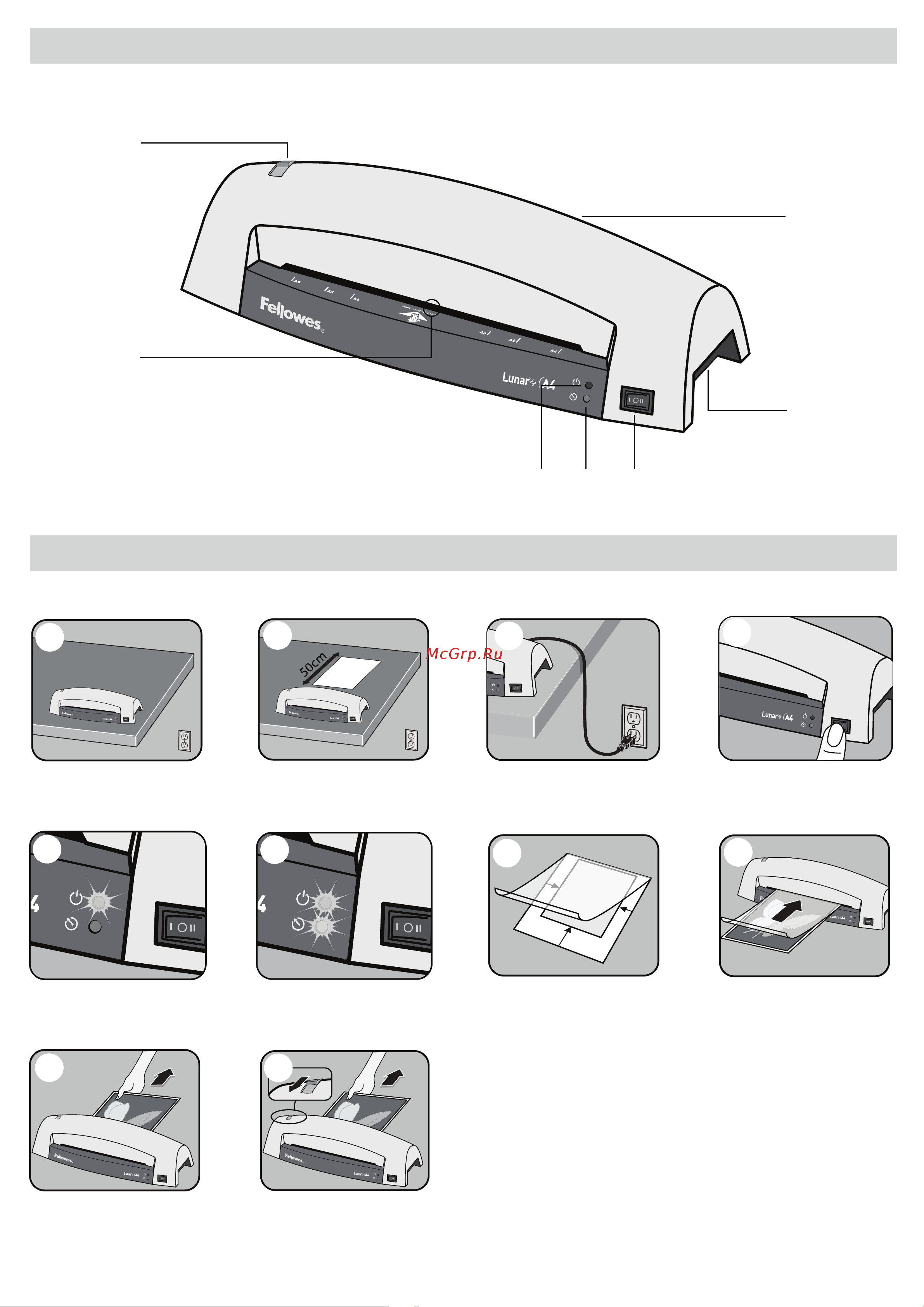 Fellowes Lunar+ Fucsia (A3FS-57425) [3/58] Laminator controls