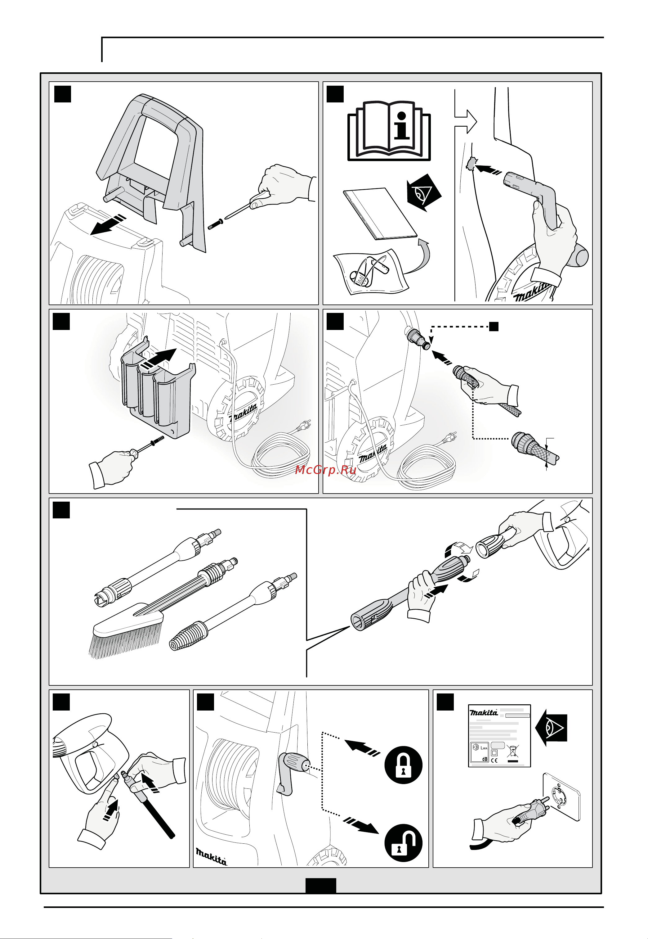 Makita HW 112 Руководство по эксплуатации онлайн [3/16] 779377