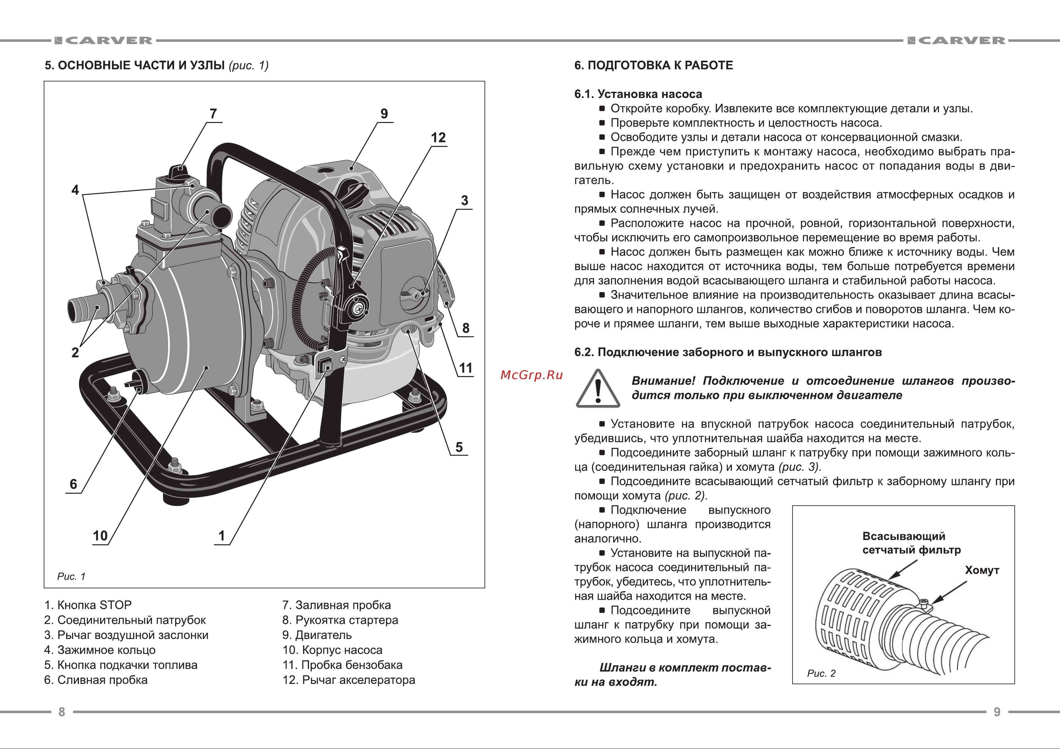 Carver GGP 259 Руководство по эксплуатации онлайн [5/9] 779425