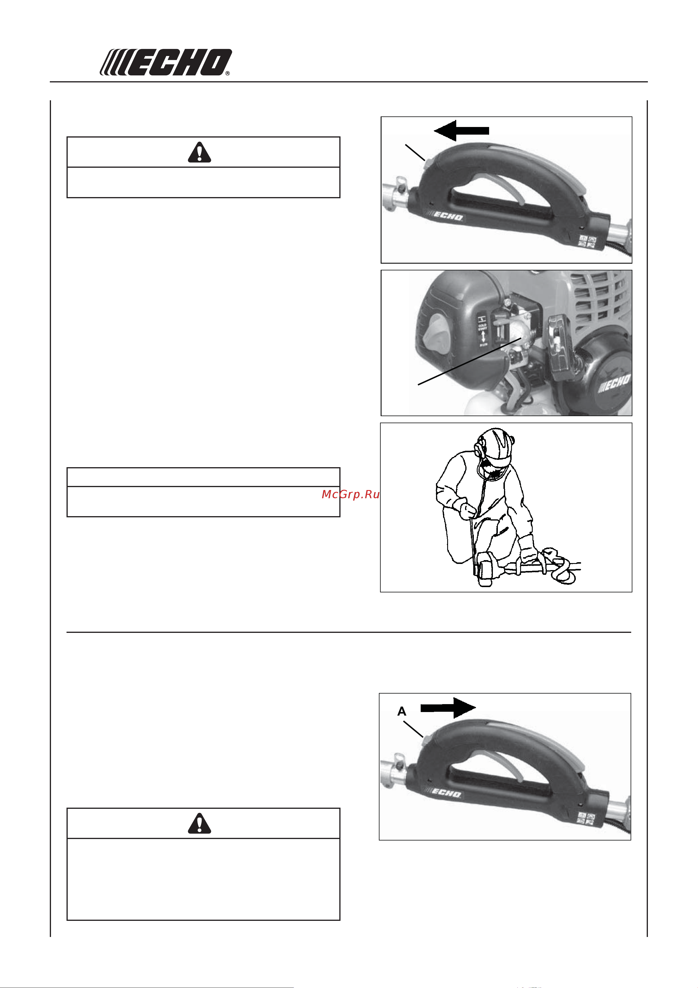 ECHO INCORPORATED ECHO PPT-235ES [18/36] Внимание опасность