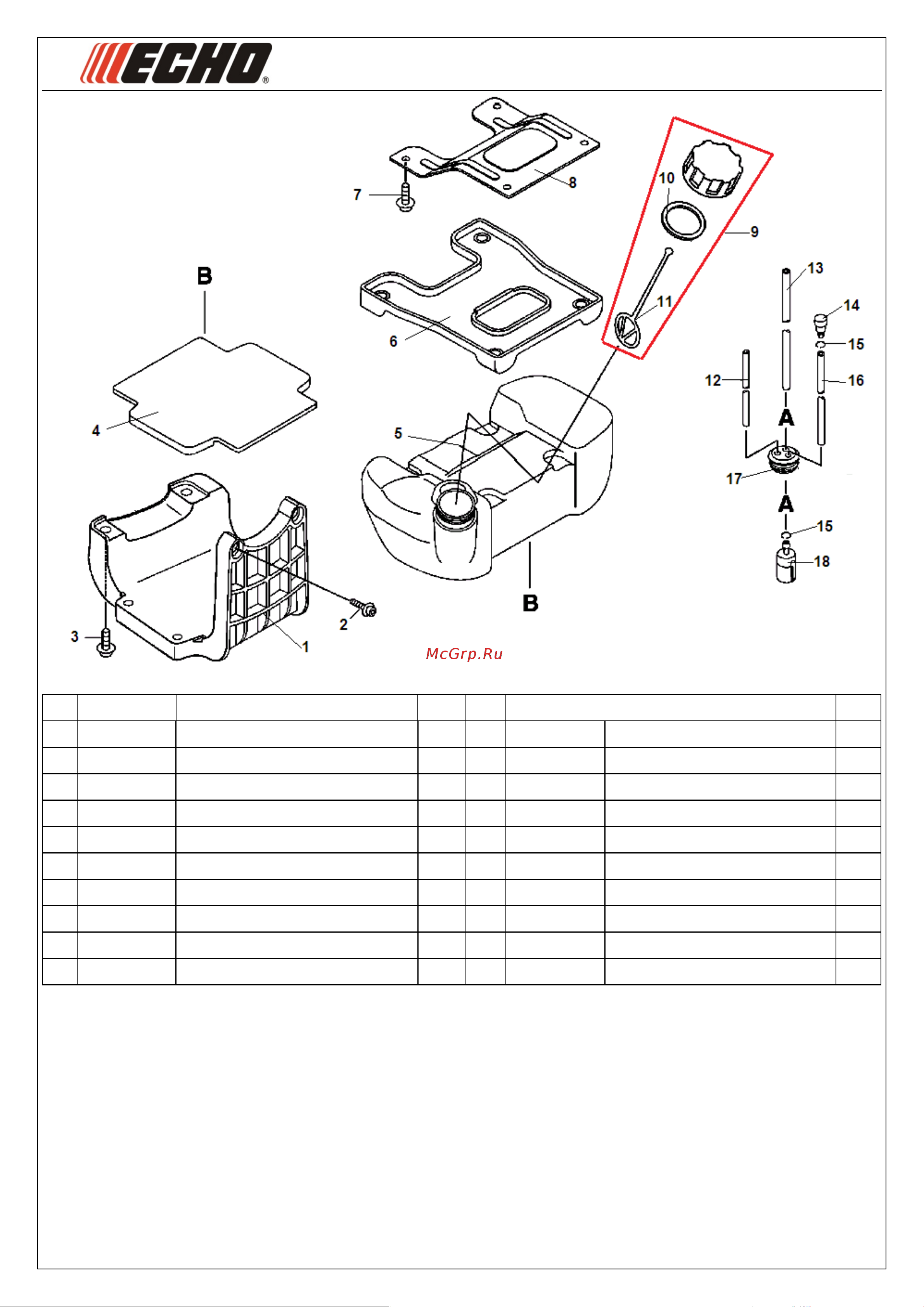 ECHO INCORPORATED ECHO SRM-4300R (деталировка) [4/8] Иллюстрированный каталог запасных часте