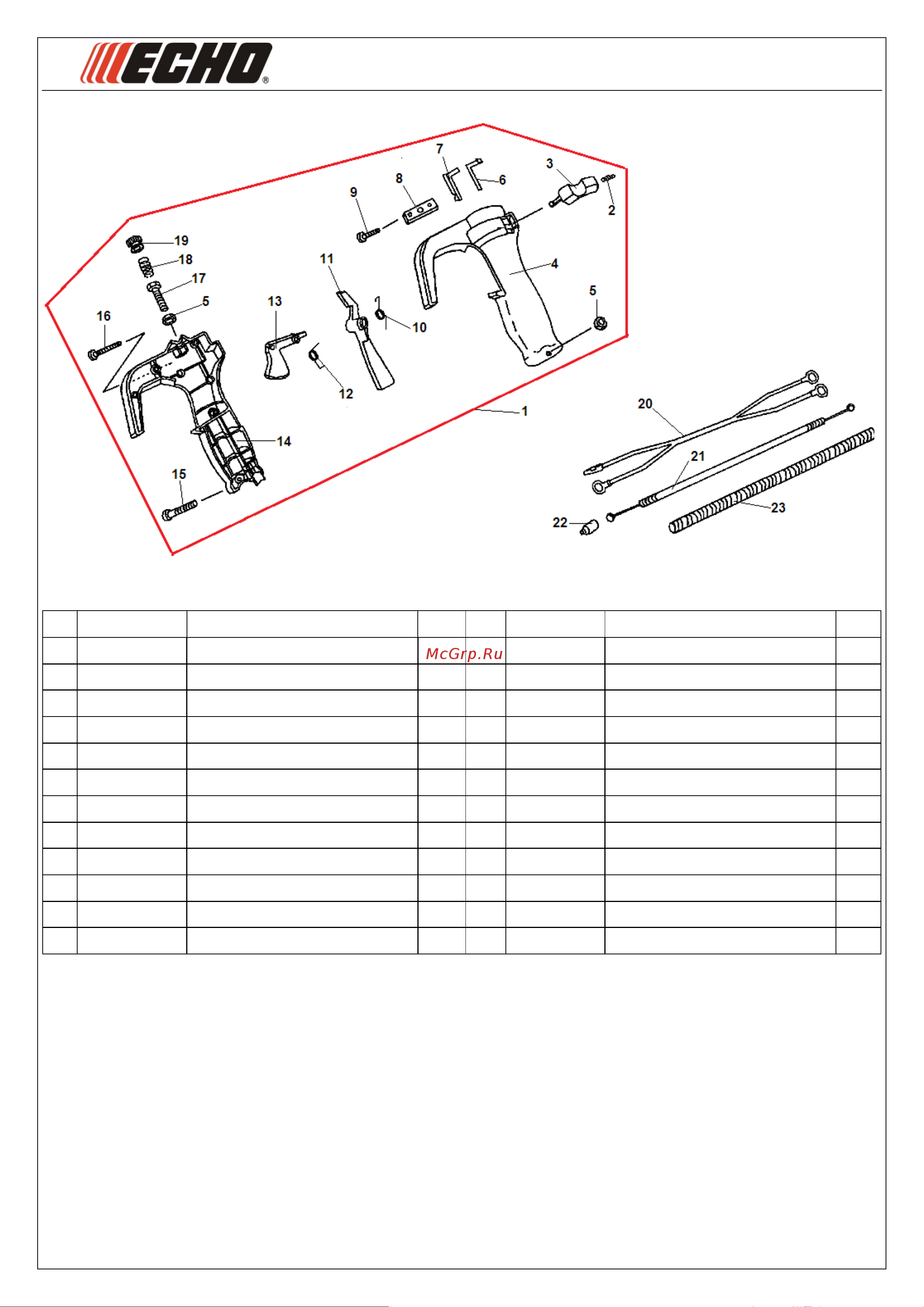 ECHO INCORPORATED ECHO SRM-4300R (деталировка) [6/8] Иллюстрированный каталог запасных часте