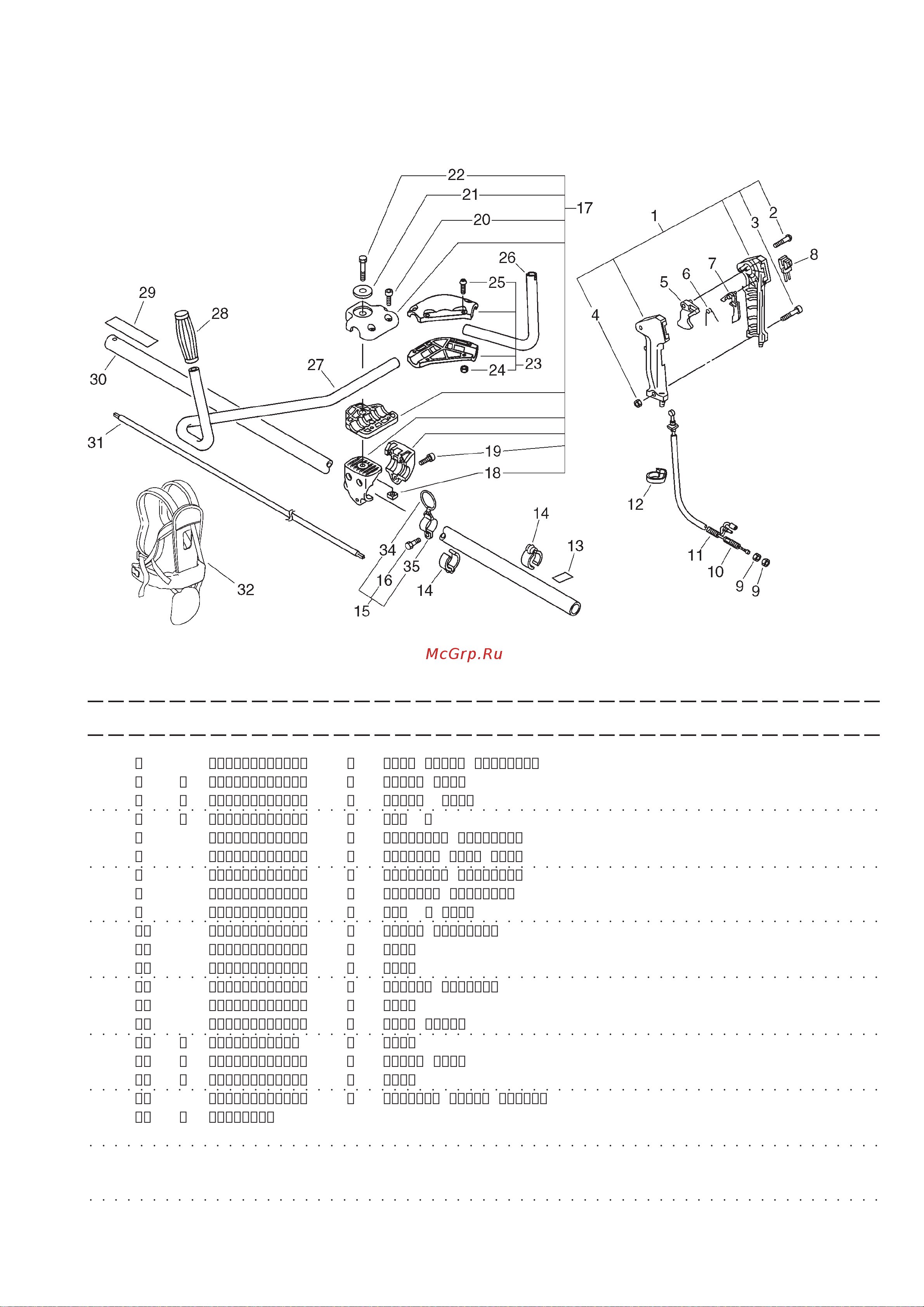ECHO INCORPORATED ECHO SRM-4605 (деталировка) [10/20] Srm 4605 7 u handle