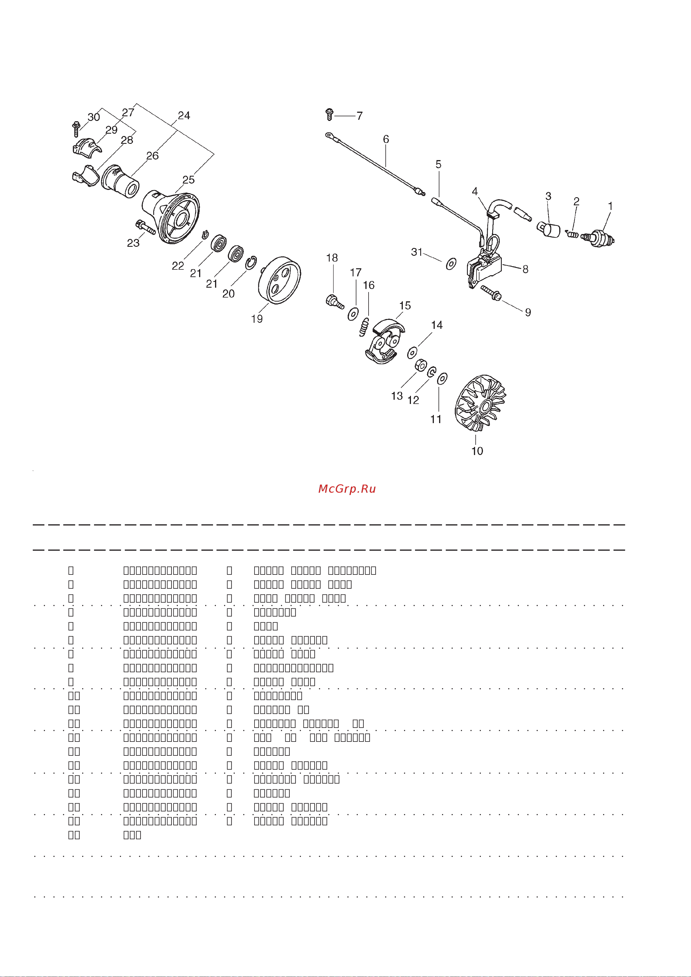 ECHO INCORPORATED ECHO SRM-4605 (деталировка) [5/20] Srm 4605 3 magneto clutch