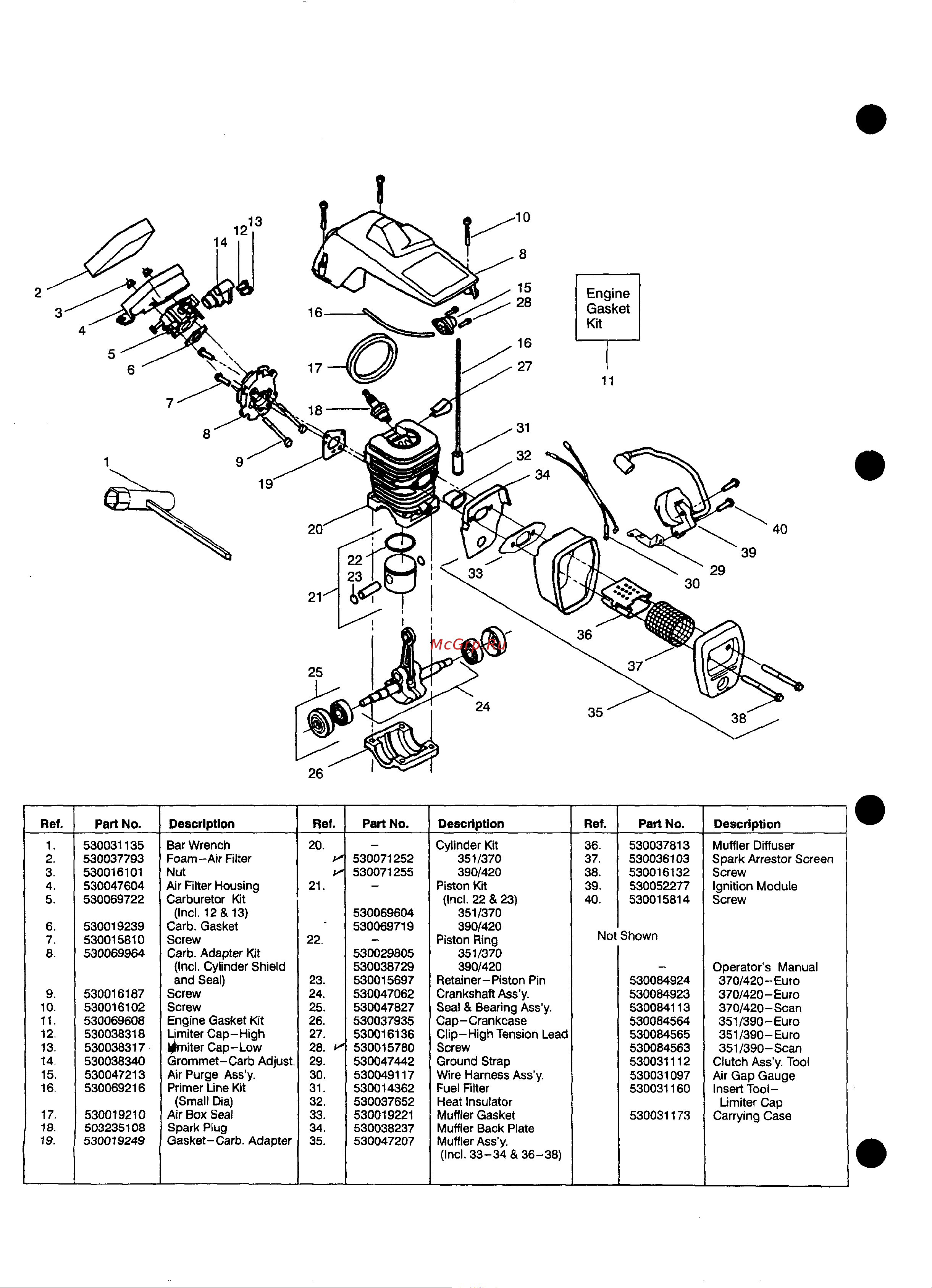 Husqvarna 370 (1998) parts [2/3] Figure 2