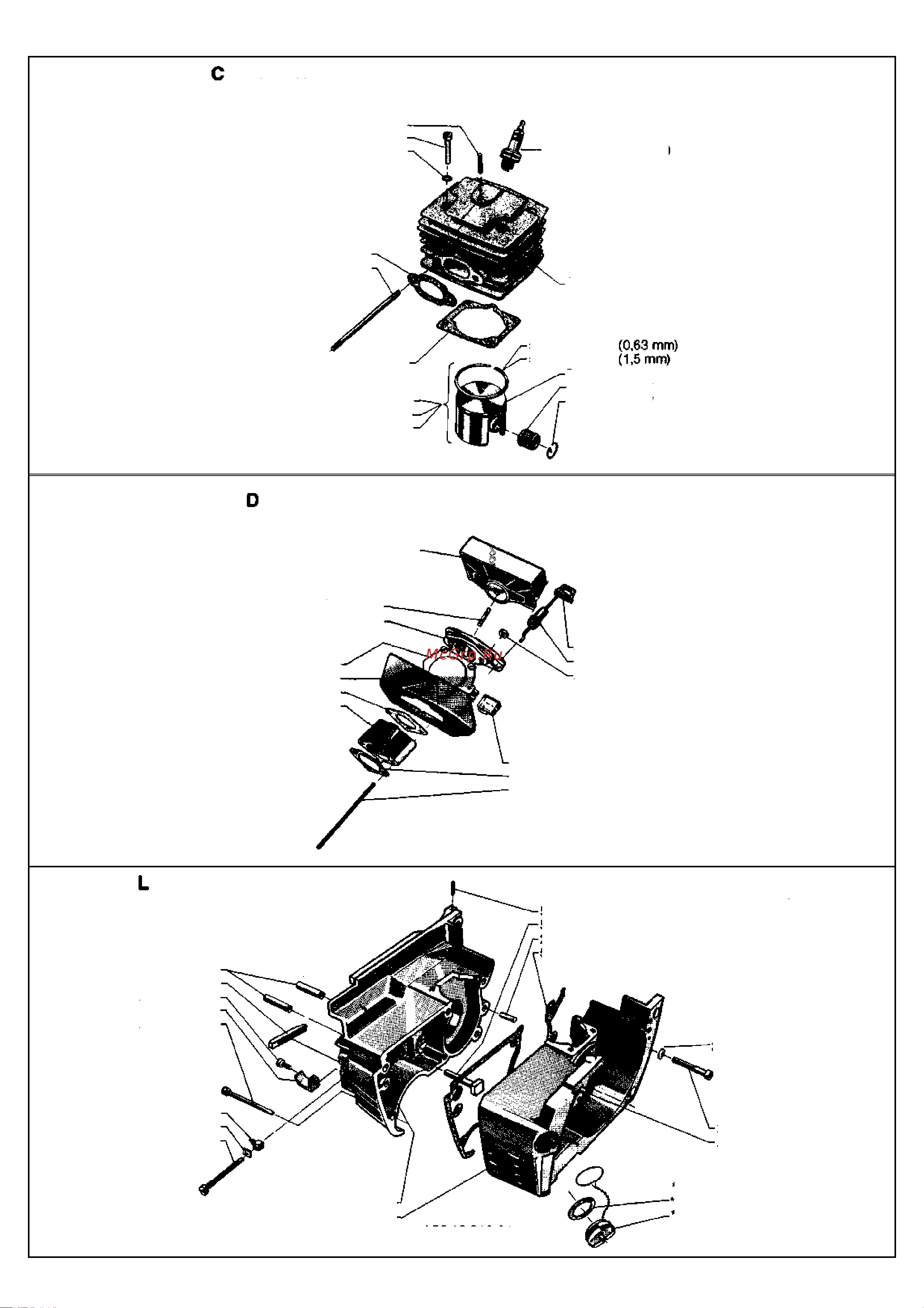 Husqvarna 444 (1980) parts Руководство по эксплуатации онлайн [4/10] 779722