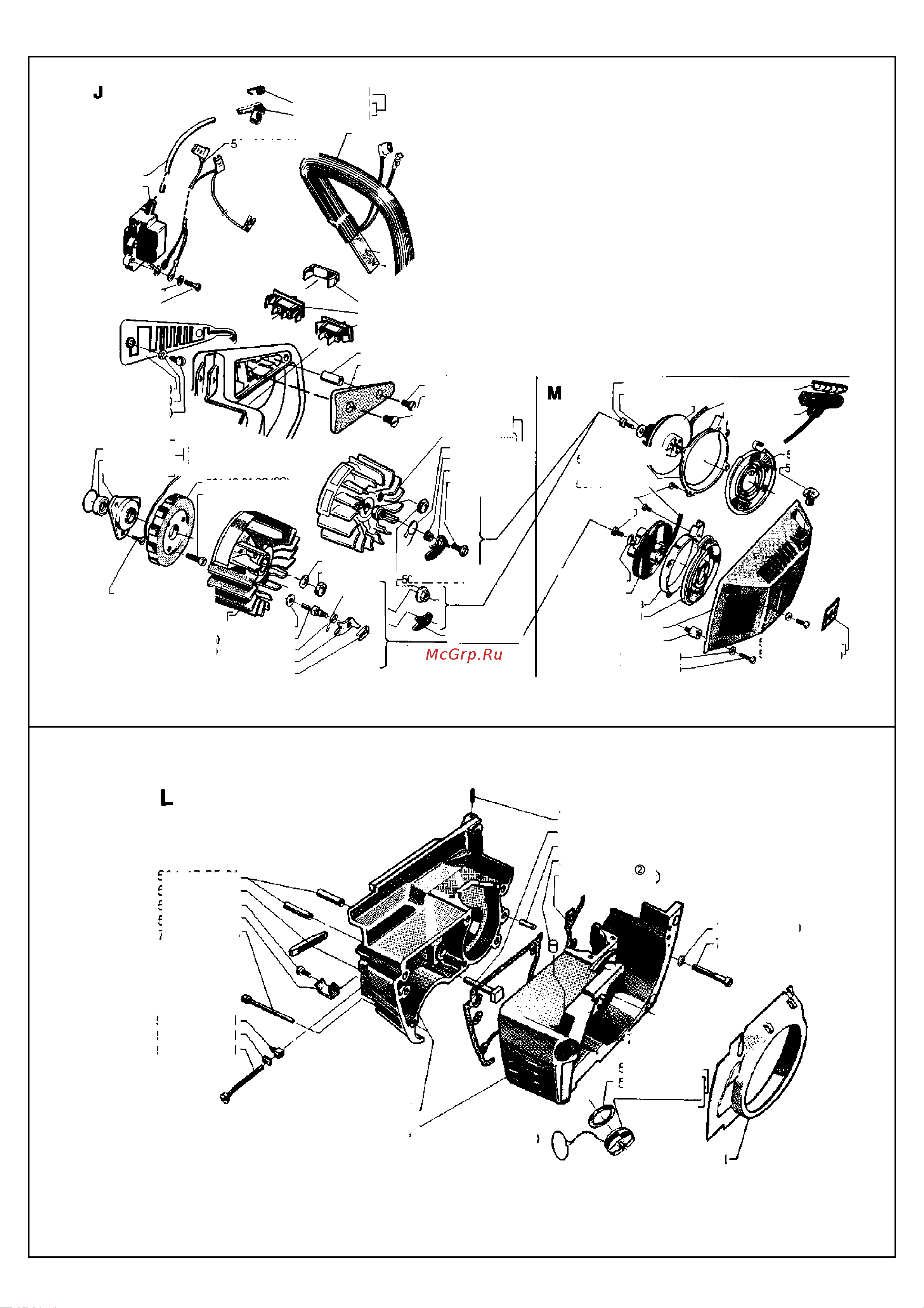 Husqvarna 444 (1983) parts Руководство по эксплуатации онлайн [5/9] 779724