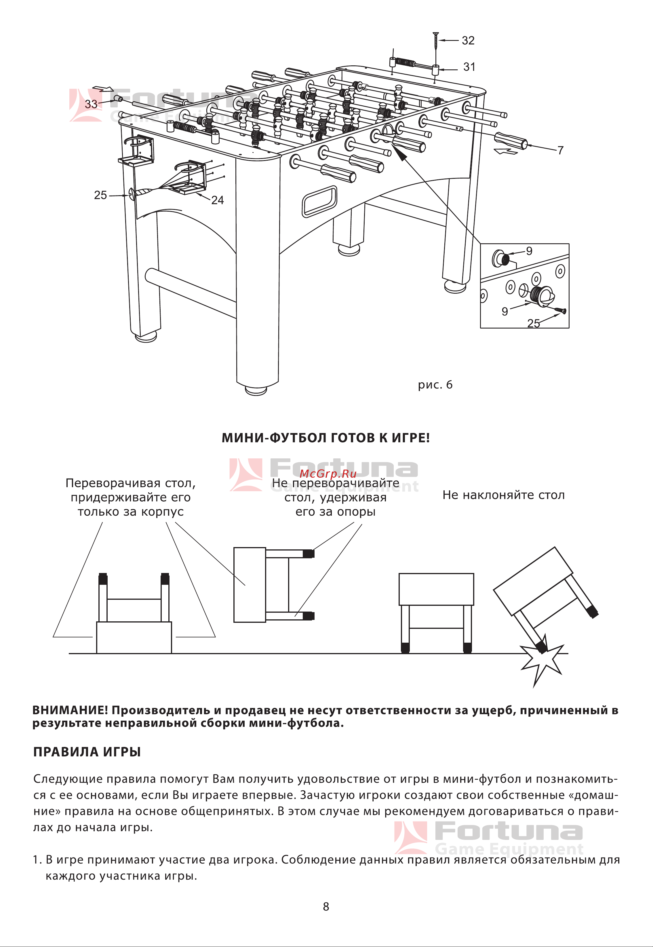 Fortuna FORCE FDX-550 Руководство по эксплуатации онлайн [8/10] 779793