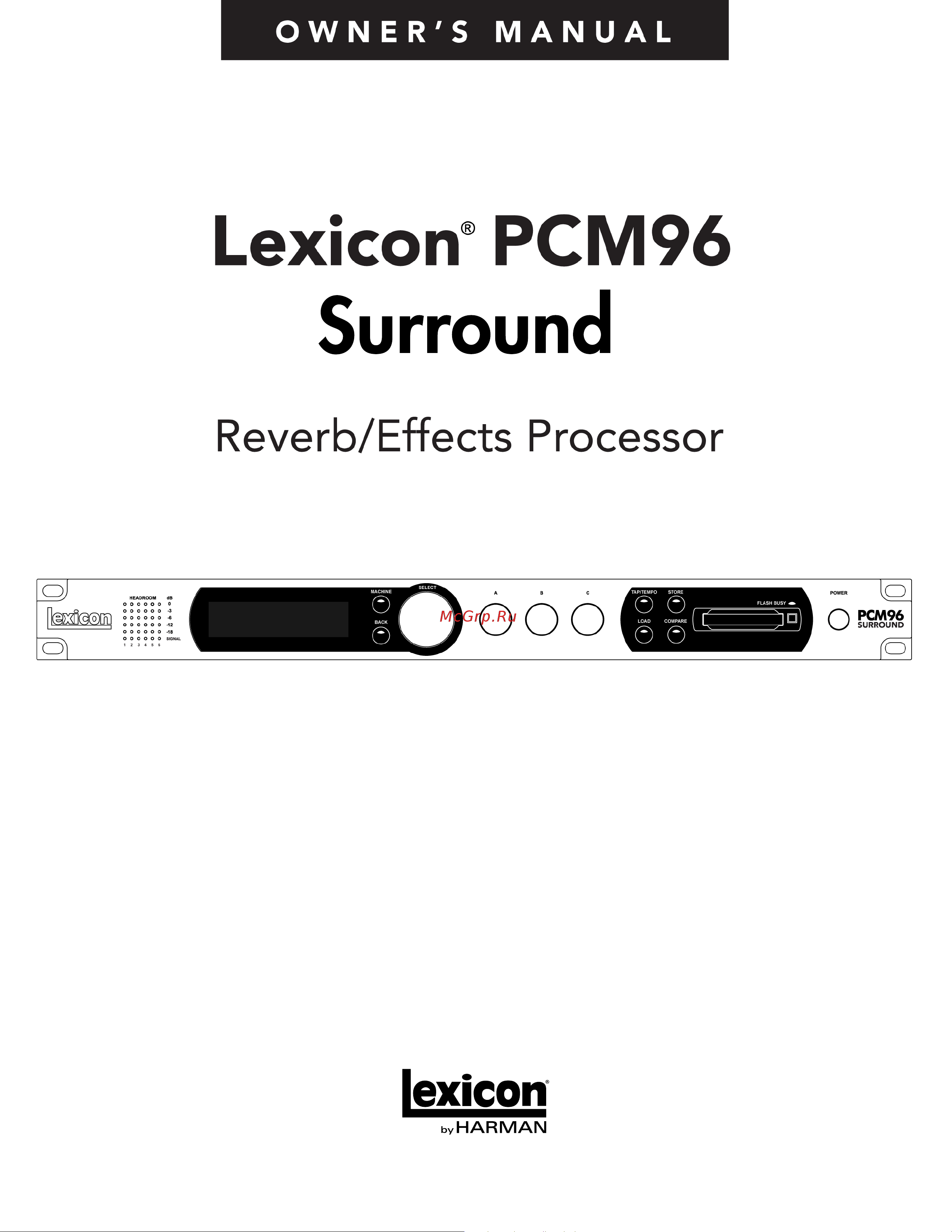 Lexicon PCM96 SUR-D Руководство по эксплуатации онлайн