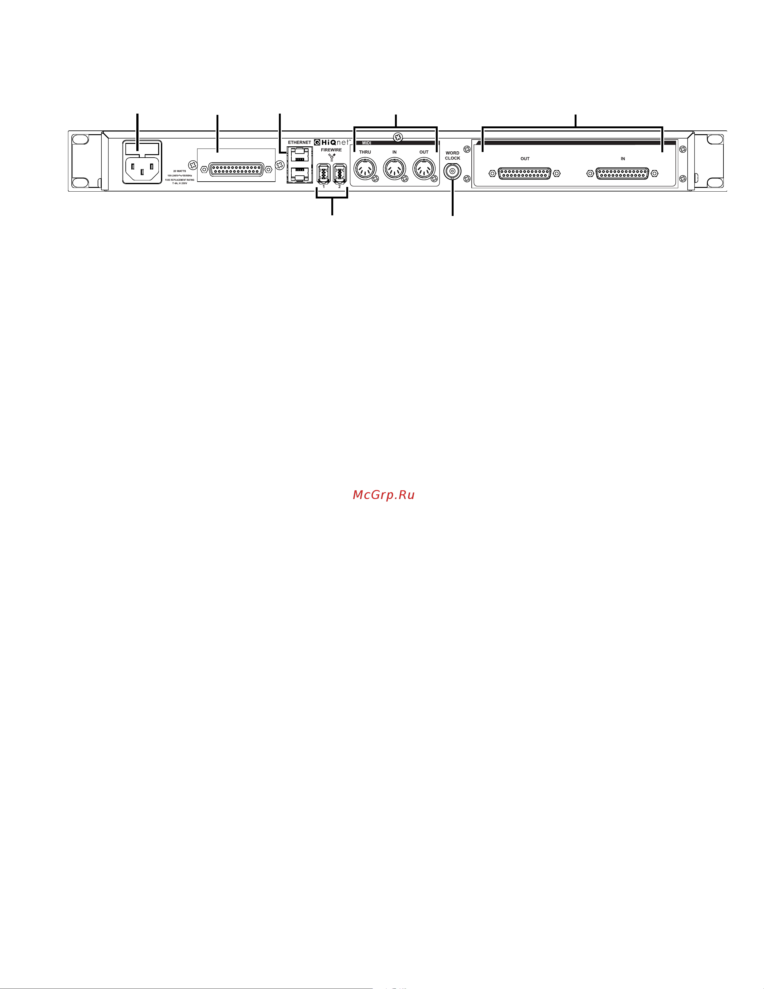 Lexicon PCM96 SUR-D [13/64] The rear panel digital and analog model