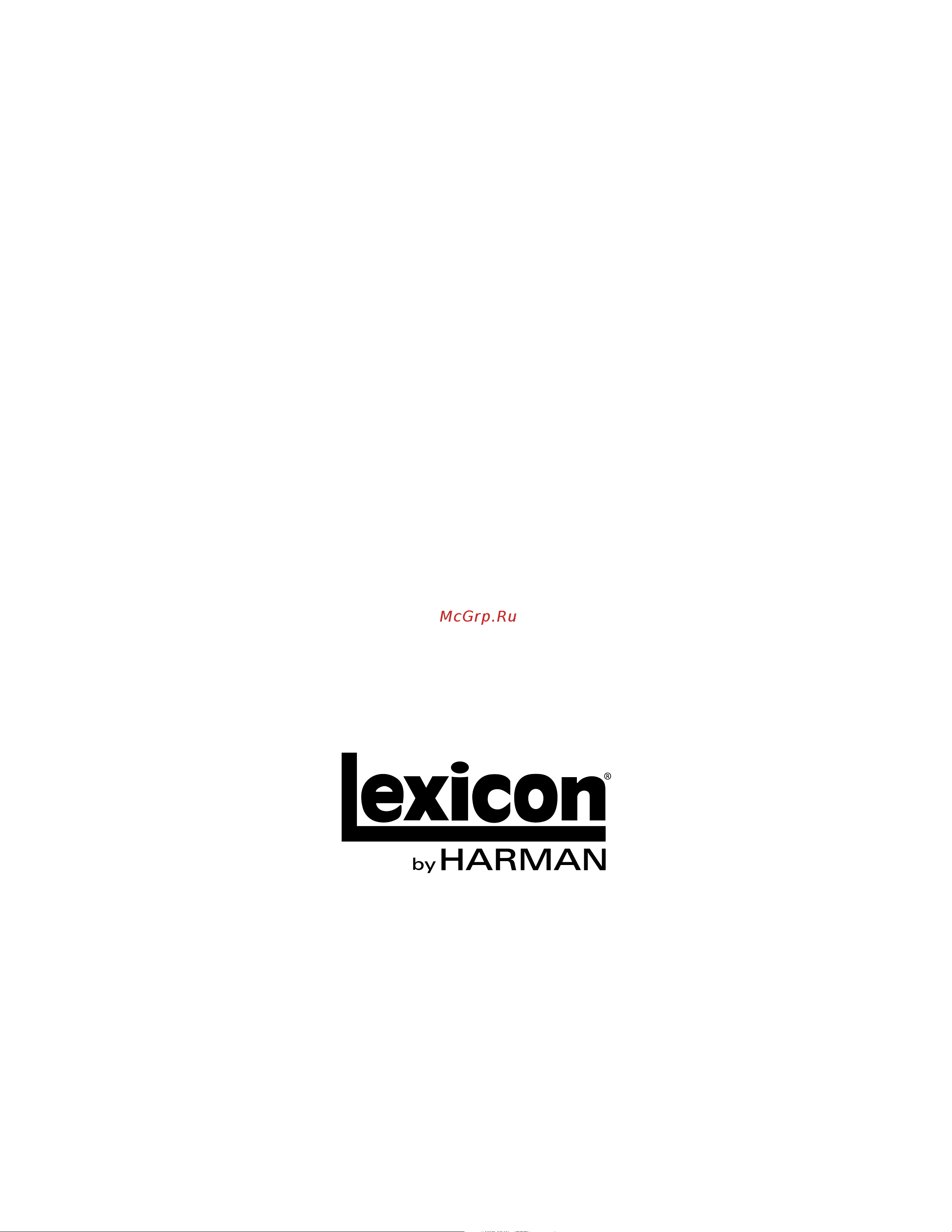 Lexicon PCM96 SUR-D Руководство по эксплуатации онлайн [64/64] 779817
