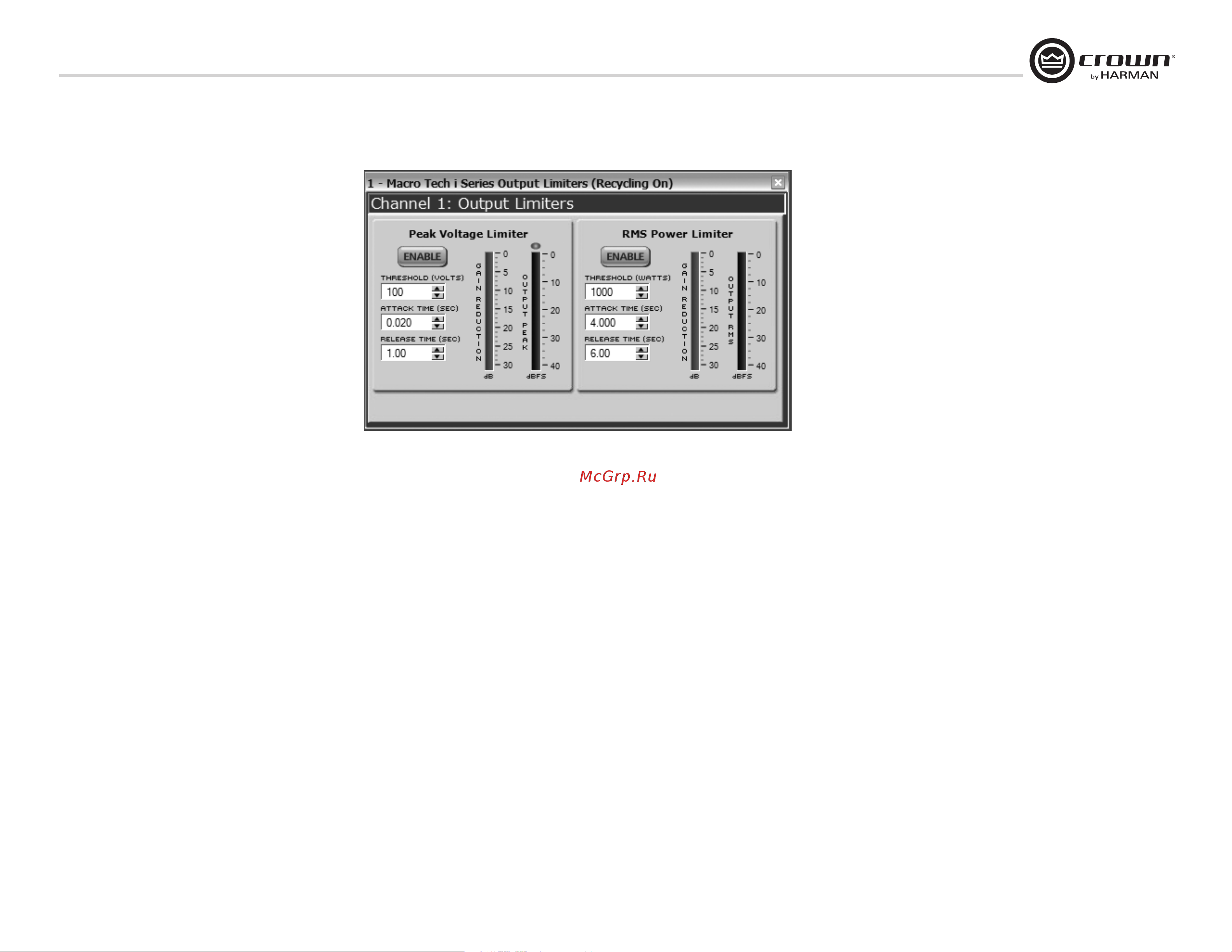 Crown MA 5000i [27/52] Control del software
