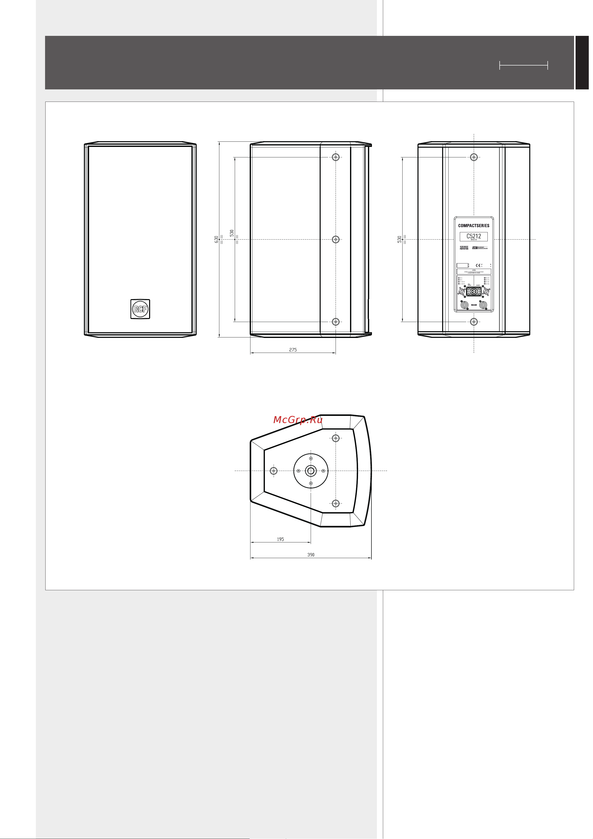 RCF C 5212-66 [13/28] C 5212 c 7312 dimensions mm