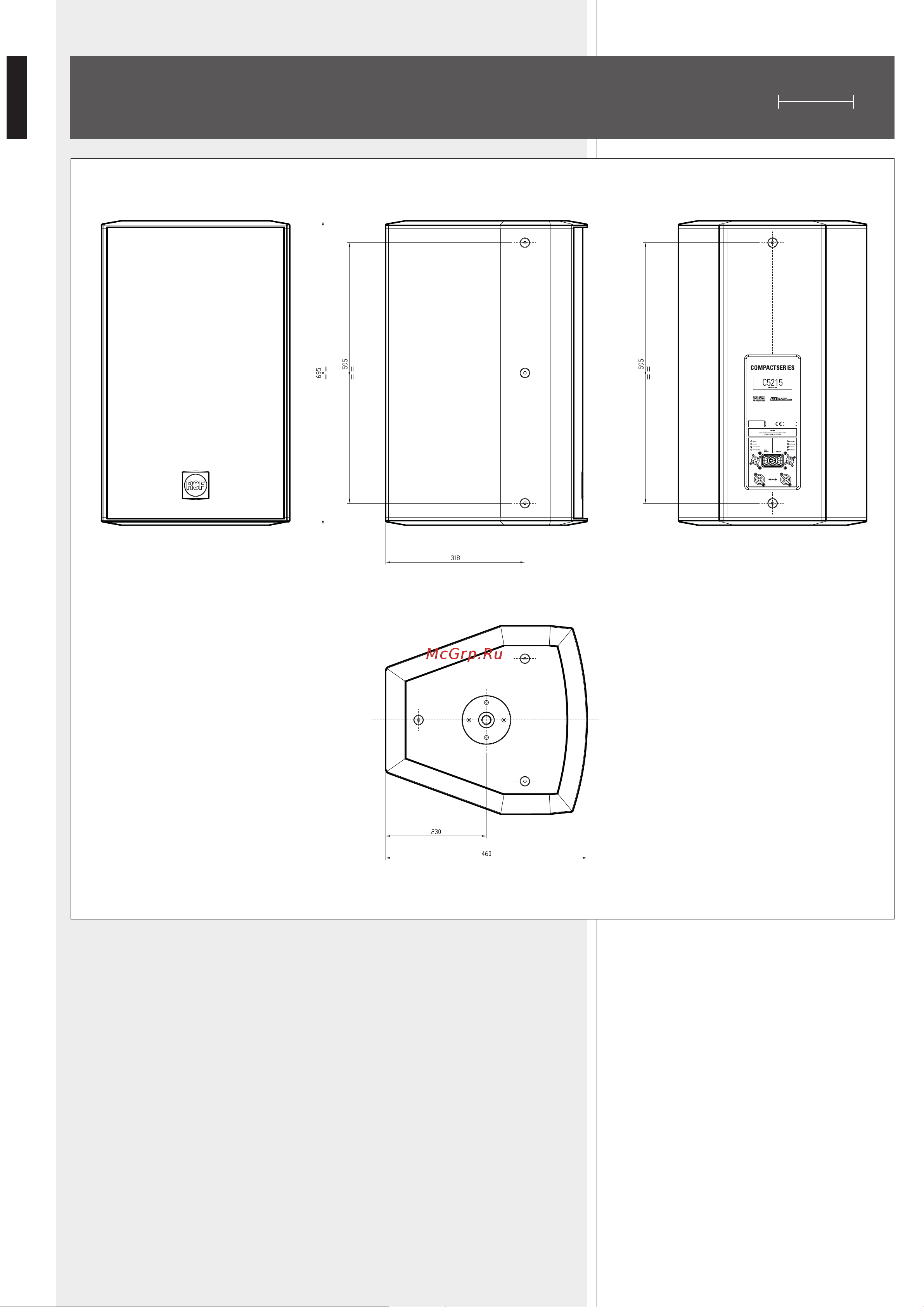RCF C 5212-66 [14/28] C 5215 c 9315 dimensions mm