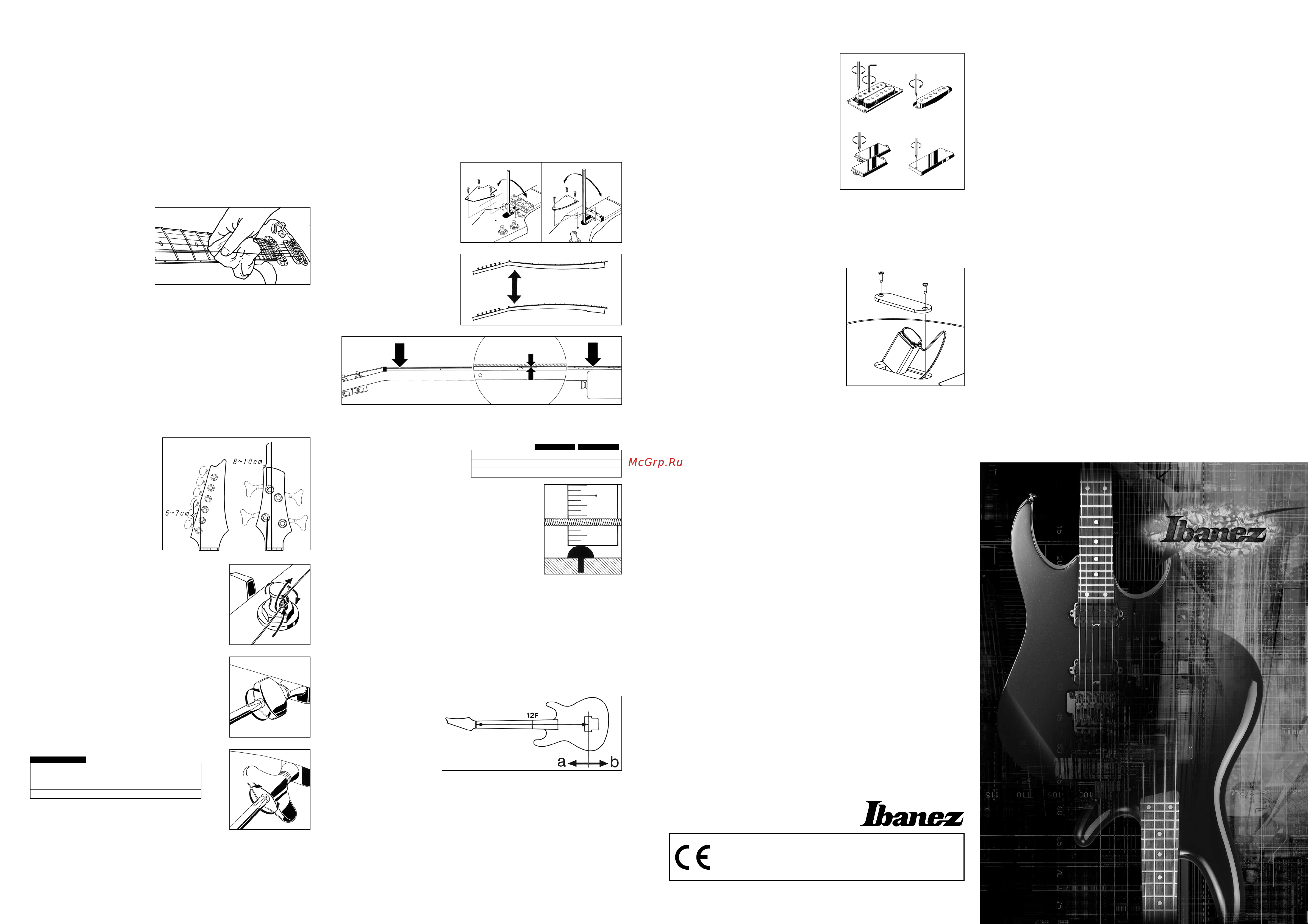 Ibanez Electric Basses (Excl. Prestige) Руководство по эксплуатации онлайн