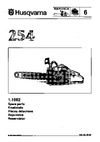 Husqvarna 254 (1992) parts Руководство по эксплуатации