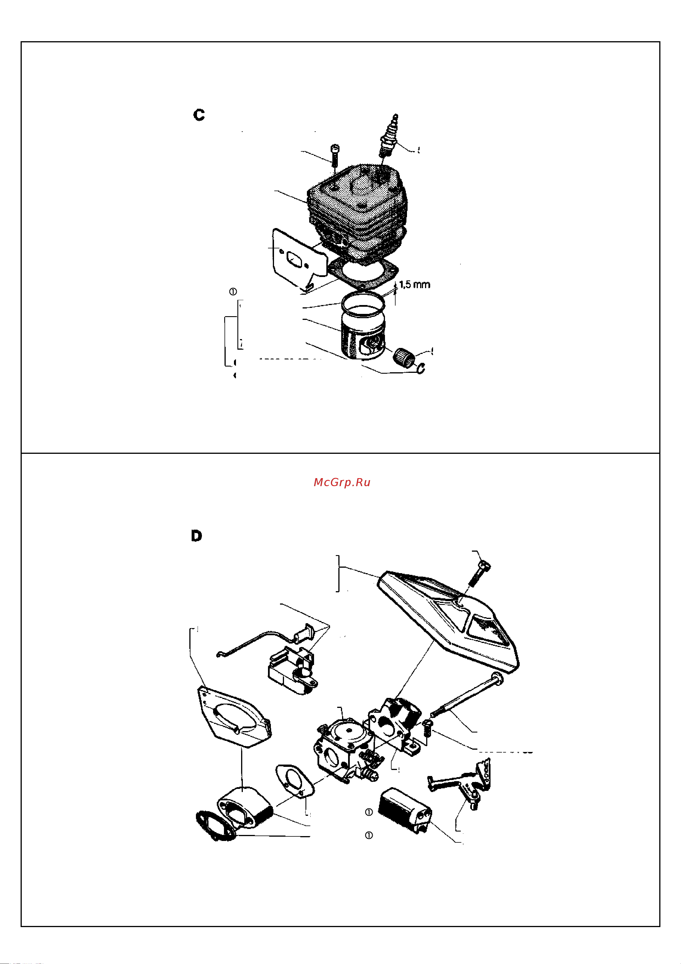 Husqvarna 254 (1992) parts Руководство по эксплуатации онлайн [3/9] 779967