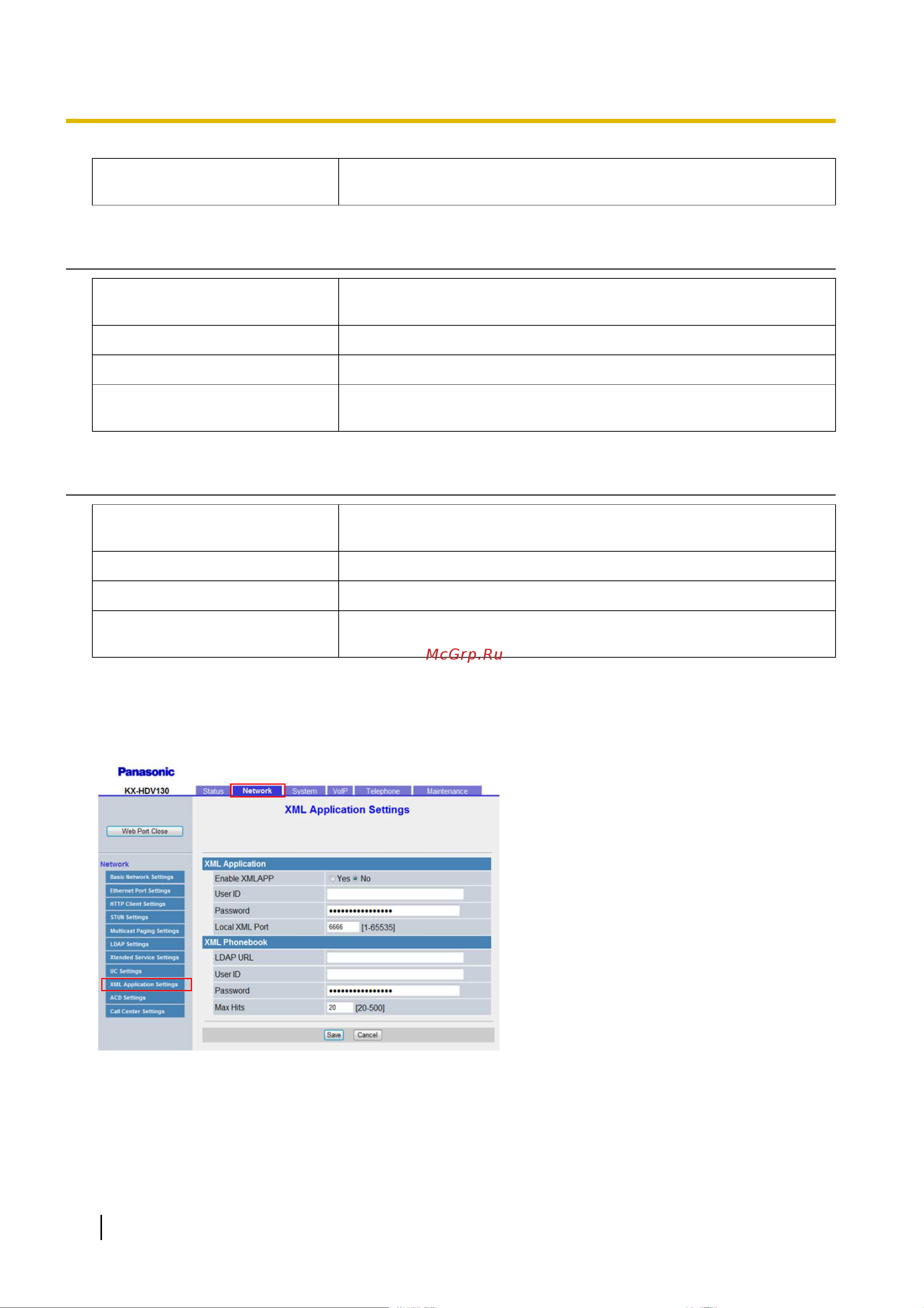 Panasonic KX-HDV130RU [102/340] Xml application settings