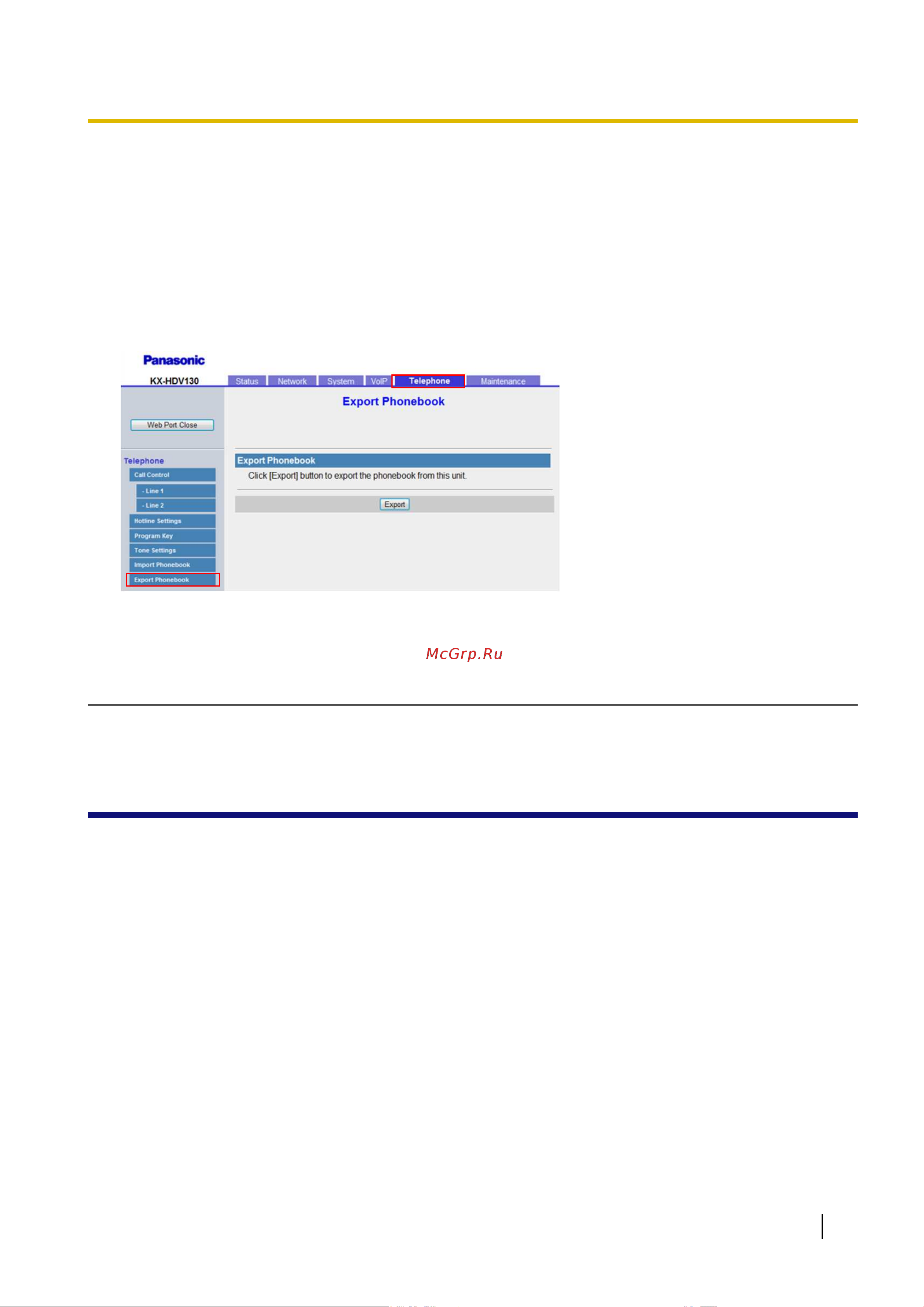 Panasonic KX-HDV130RU [159/340] Export phonebook