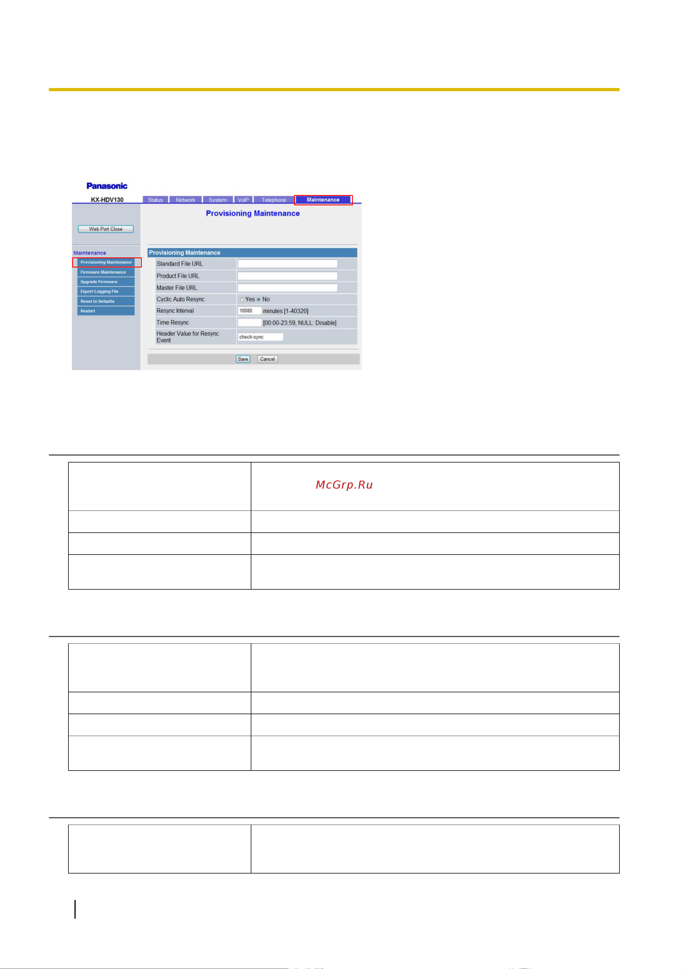 Panasonic KX-HDV130RU [160/340] Provisioning maintenance