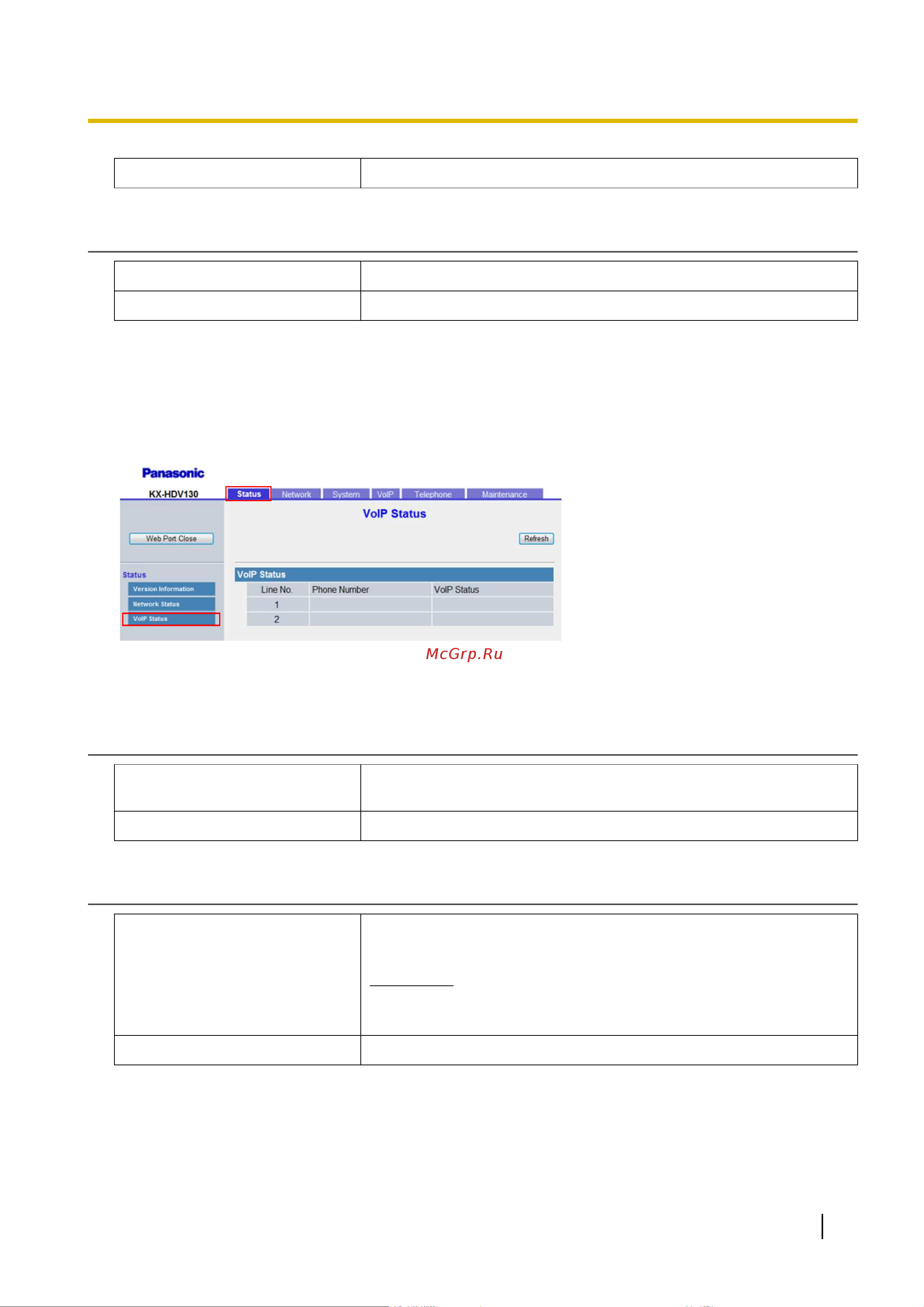 Panasonic KX-HDV130RU [79/340] Voip status