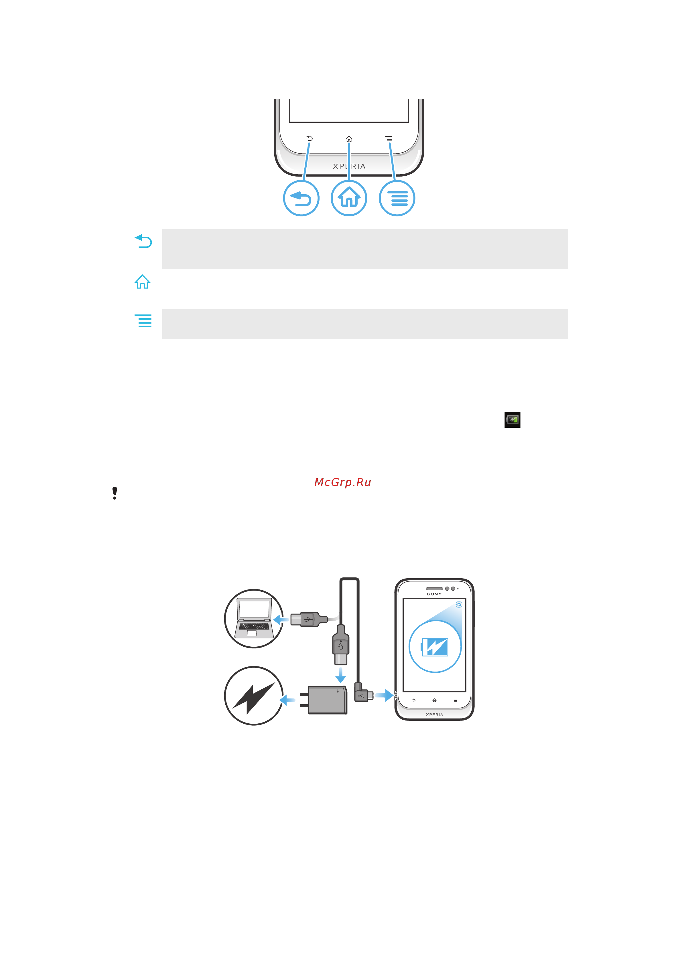 SONY-ERICSSON SONY Xperia tipo dual [13/127] Использование клавиш
