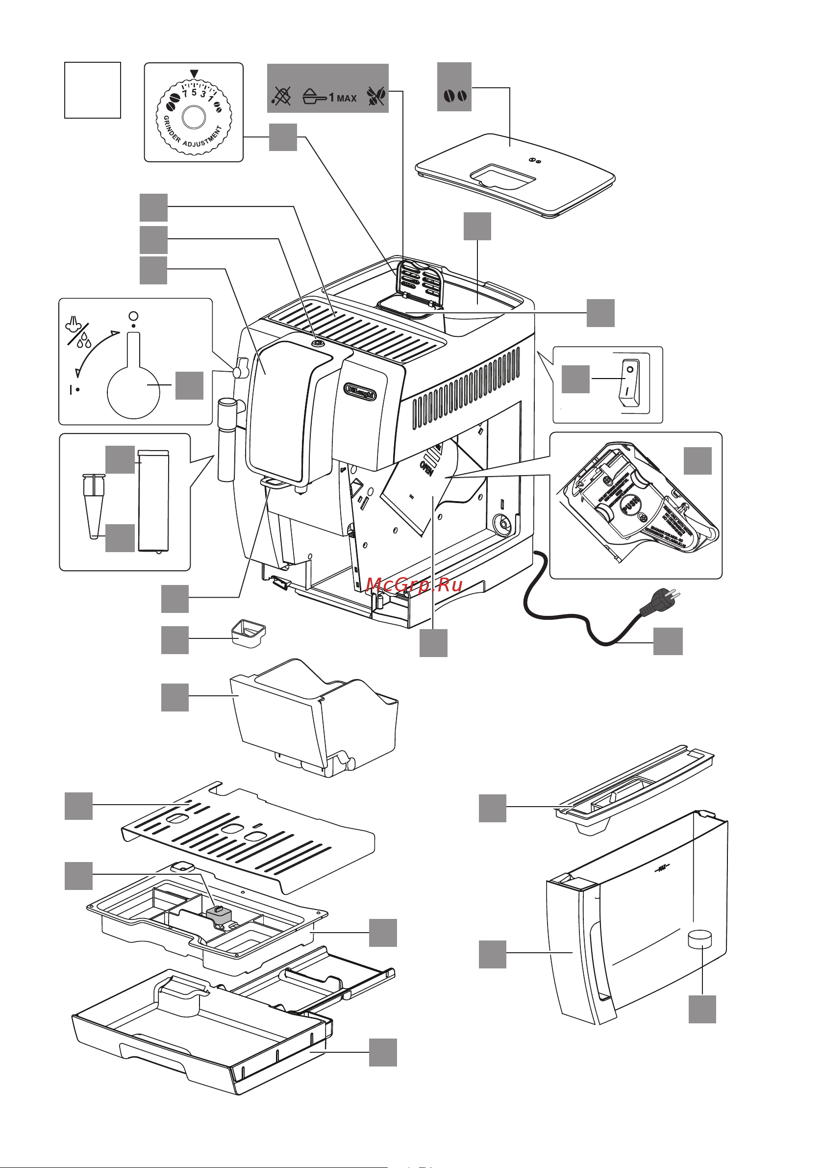 Delonghi Dinamica ECAM 350.15.B Руководство по эксплуатации онлайн [4/25] 780120