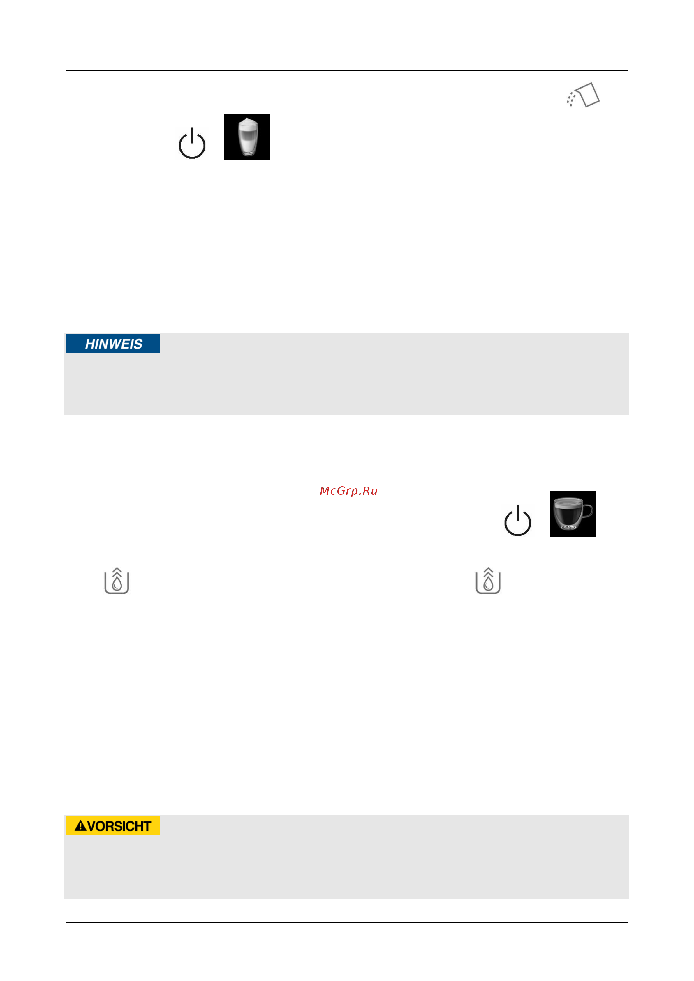 Caso Cafe Crema Touch [141/214] Attenzione