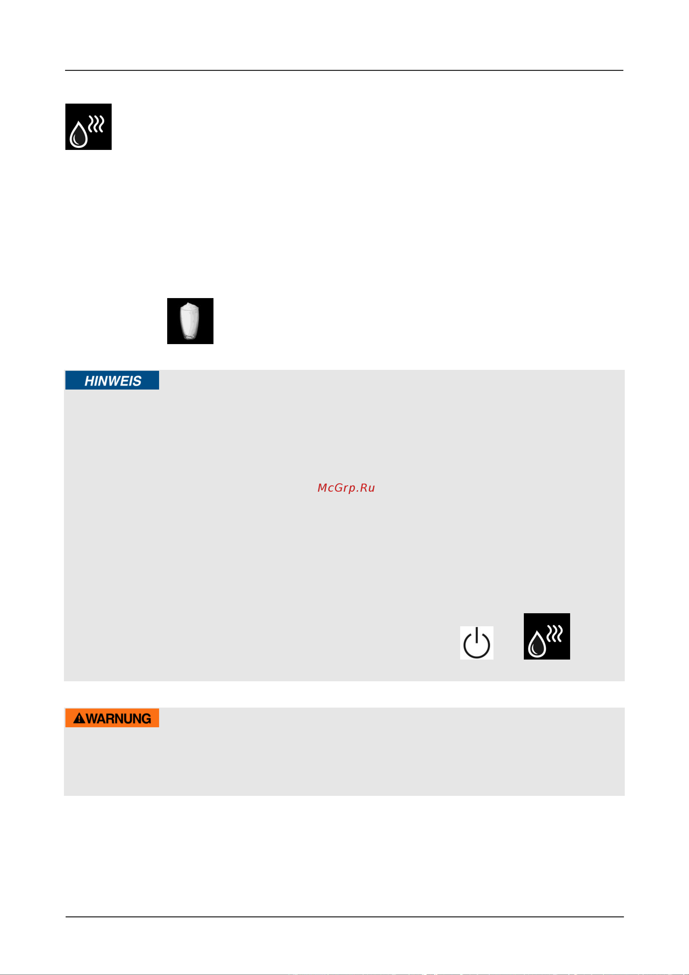 Caso Cafe Crema Touch [32/214] Verbrennungsgefahr