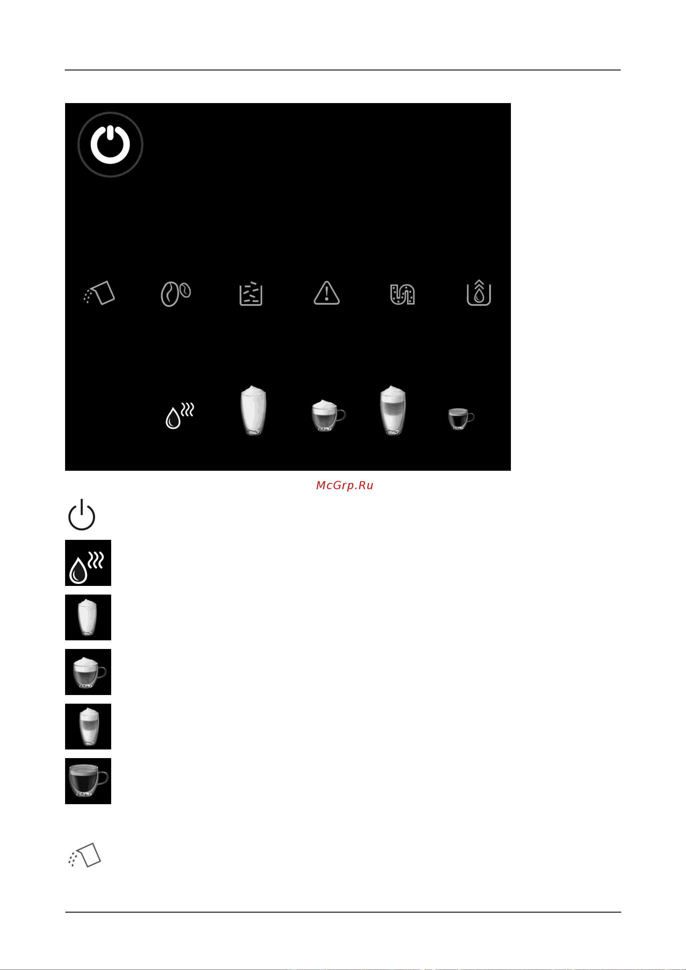 Caso Cafe Crema Touch [62/214] Control panel