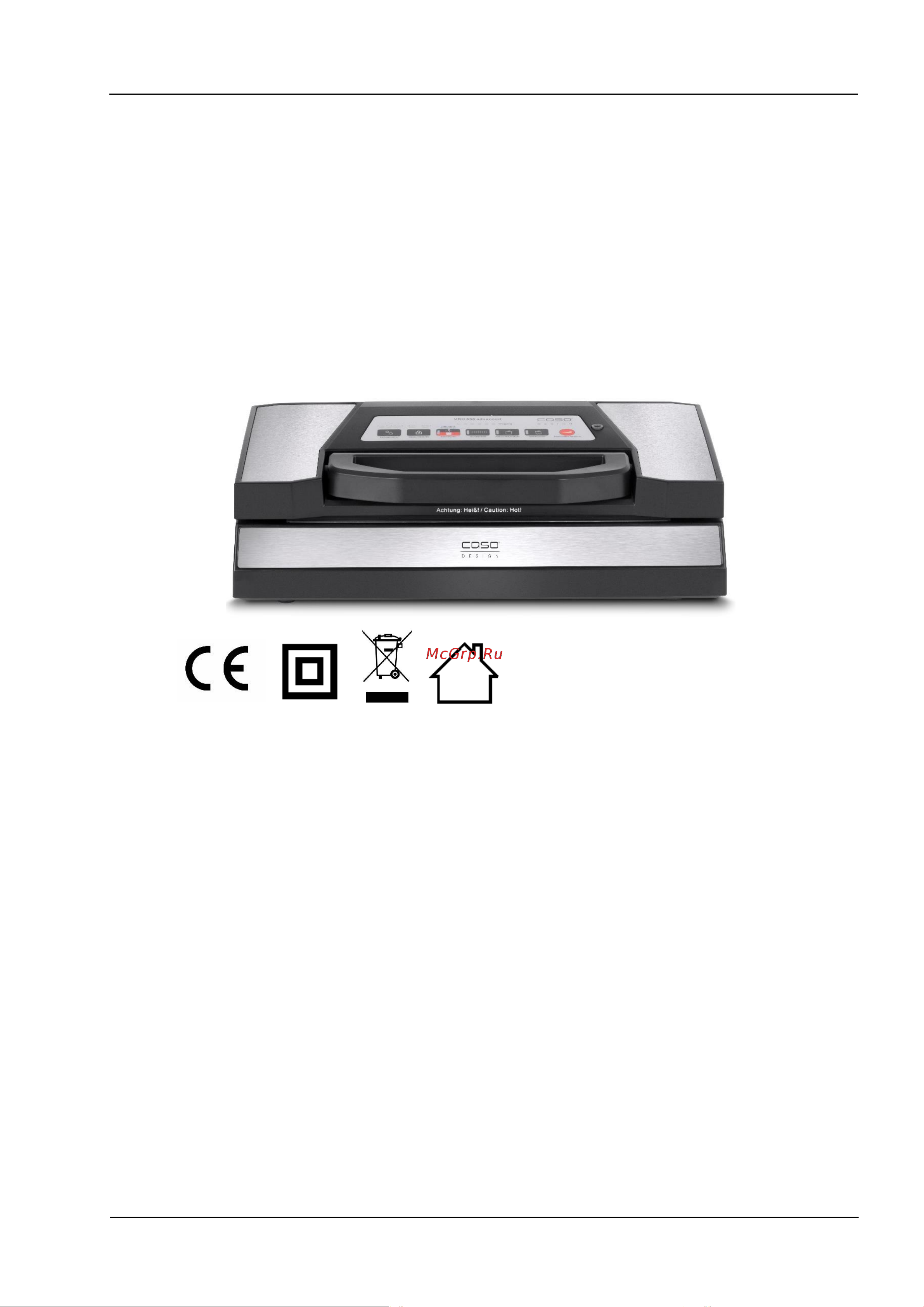Caso VRH 690 Advanced Руководство по эксплуатации онлайн