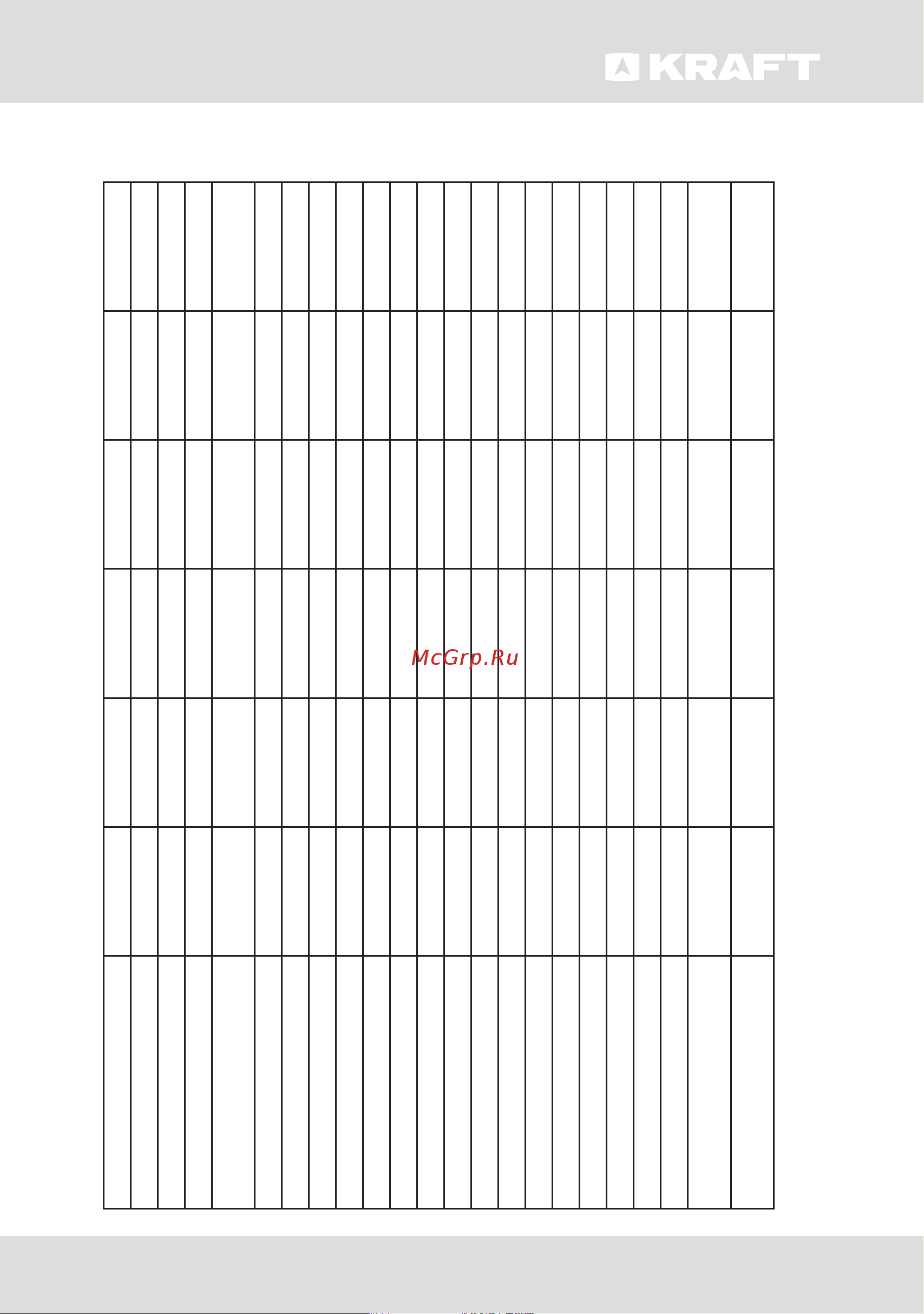 KRAFT BD(W)-250BL [19/28] Technical specifications