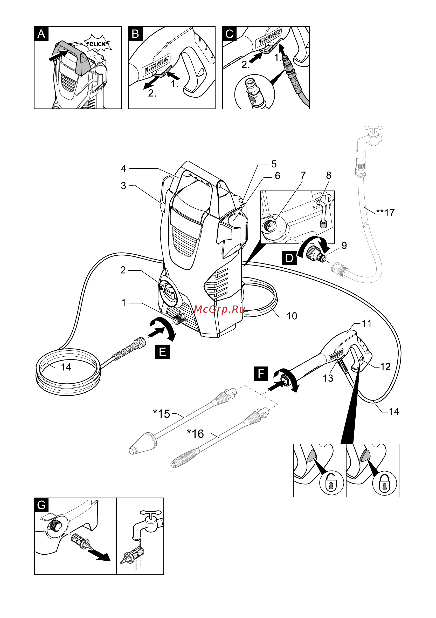 Karcher K 2 (1.673-220) Руководство по эксплуатации онлайн [2/9] 780239