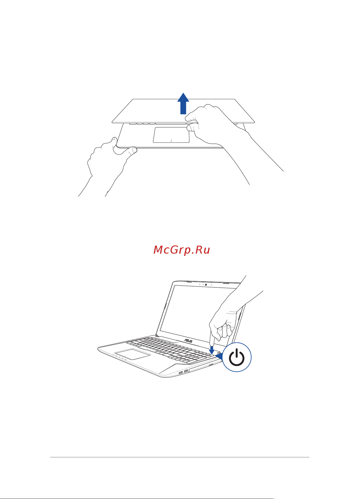 Asus ROG GL753VE-GC079 (90NB0DN2-M02840) [28/118] Откройте крышку