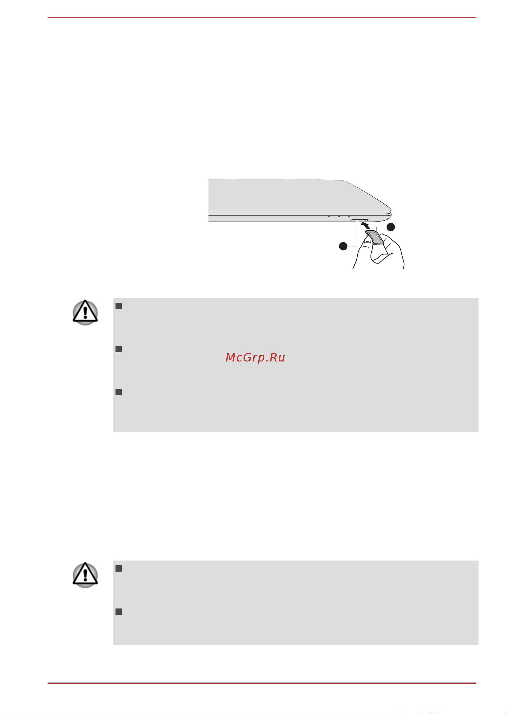 Toshiba Satellite C50-A-L6K [79/134] Inserting memory media