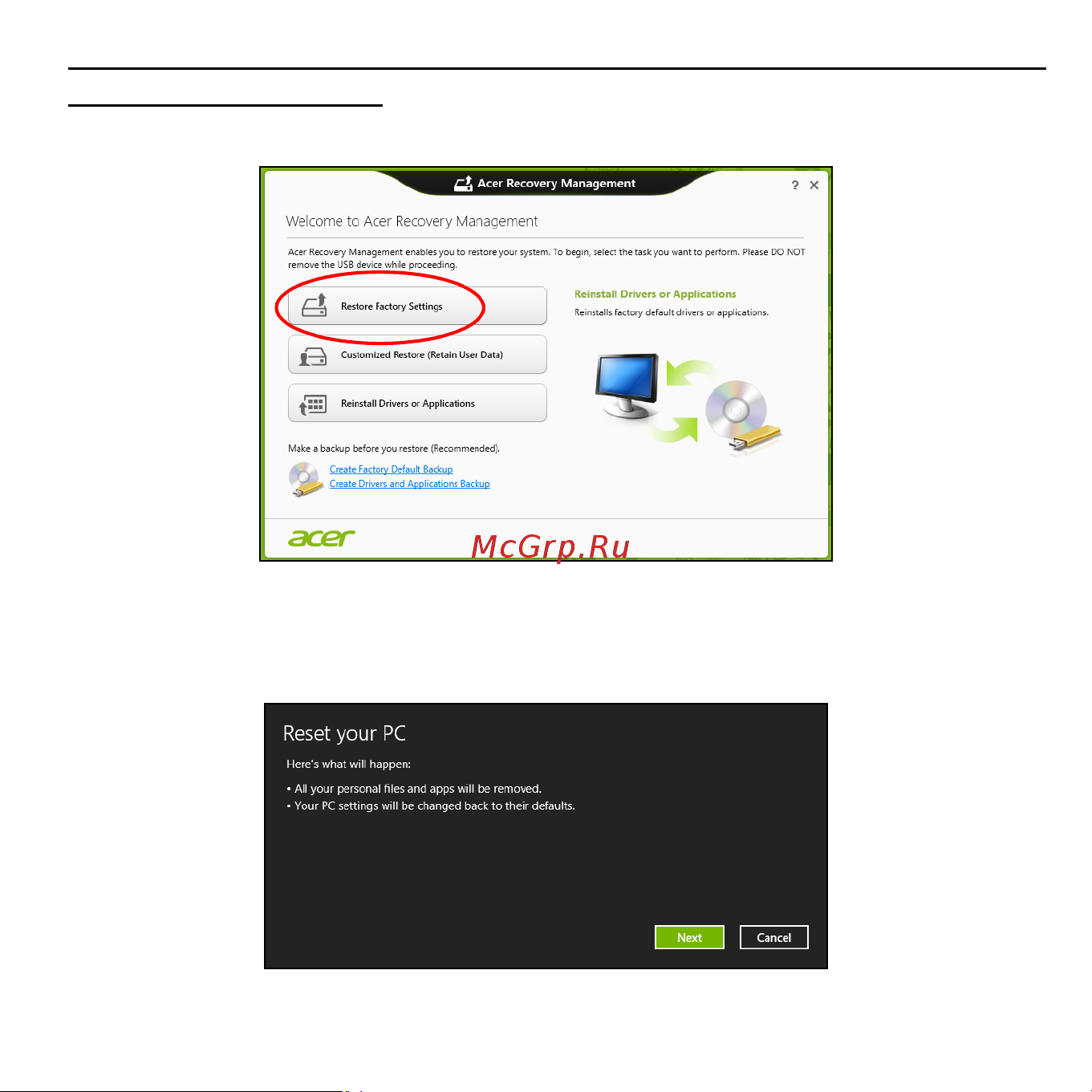 Acer E1-570G-53334G50Mnkk NX.MESER.004 Руководство по эксплуатации онлайн [60/121] 780365