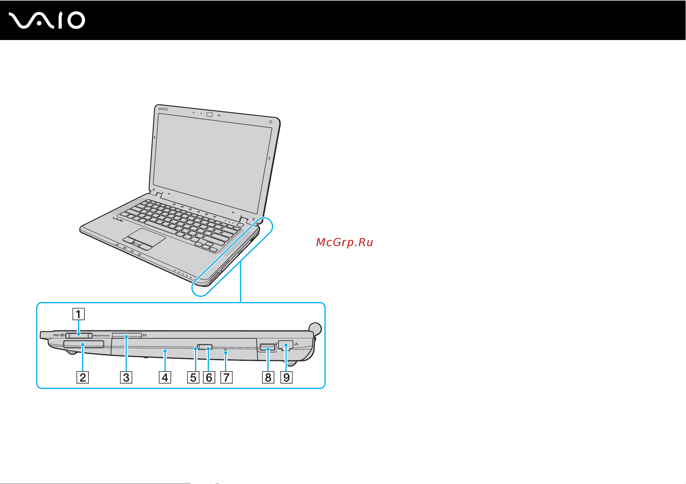 Sony VAIO VGN-CR21Z [16/198] Вид справа