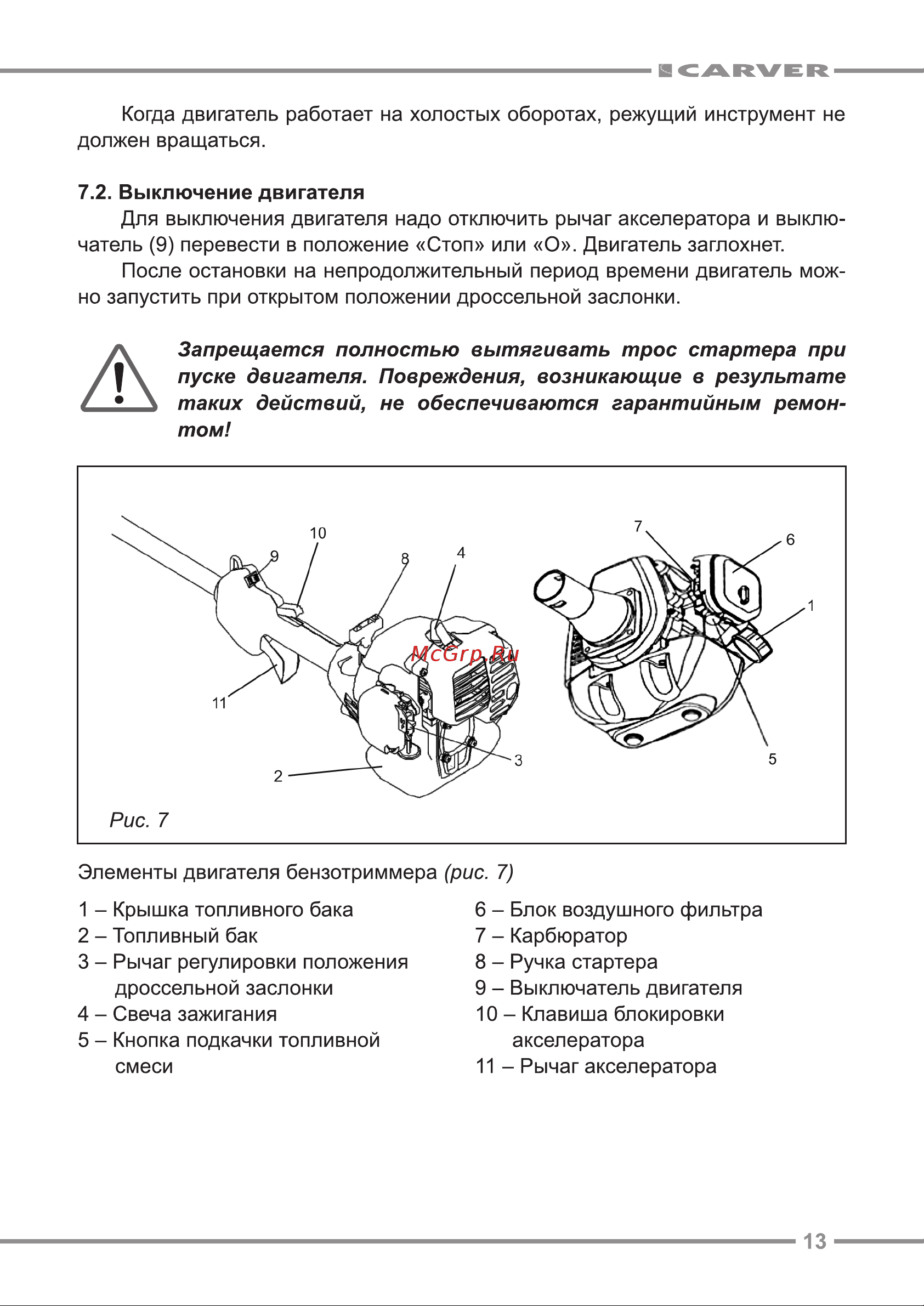ООО УРАЛОПТИНСТРУМЕНТ CARVER GBC-025 Руководство по эксплуатации онлайн [13/24] 780428